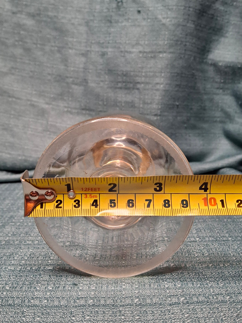 Antique 19thC Whale Oil Glass Goblet Wine Stem Lamp, c.1820-1850