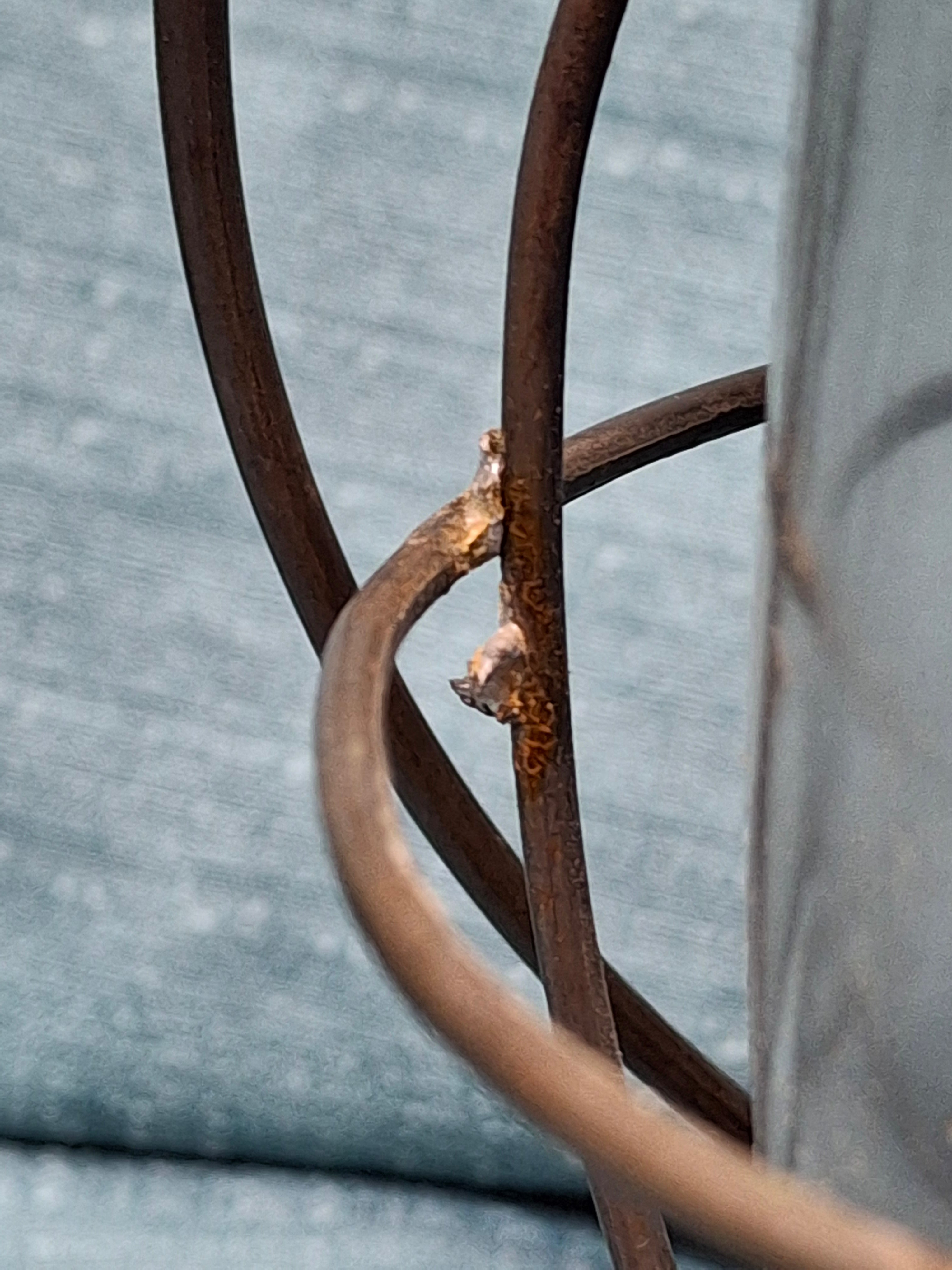 Antique Mid-19th C American Tin and Brass Whale Oil Lantern Double Tube Burner