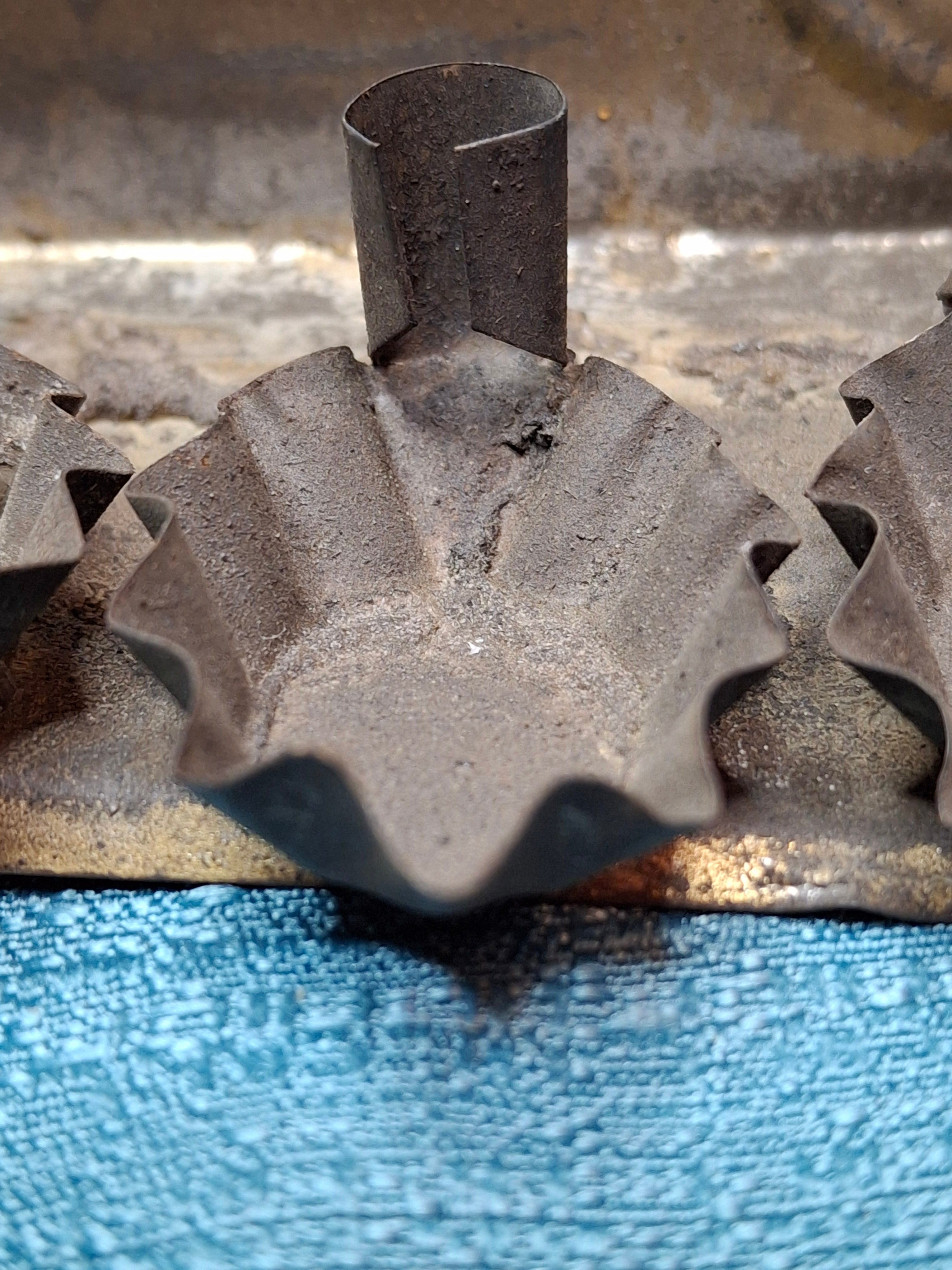 Extremely Rare Important Antique 1909 Patented Brass-Plated Tin Hanukkah Menorah Chanukiah - US Patent 930,592 by Tobias Cohn - Smithsonian-Matched Judaica