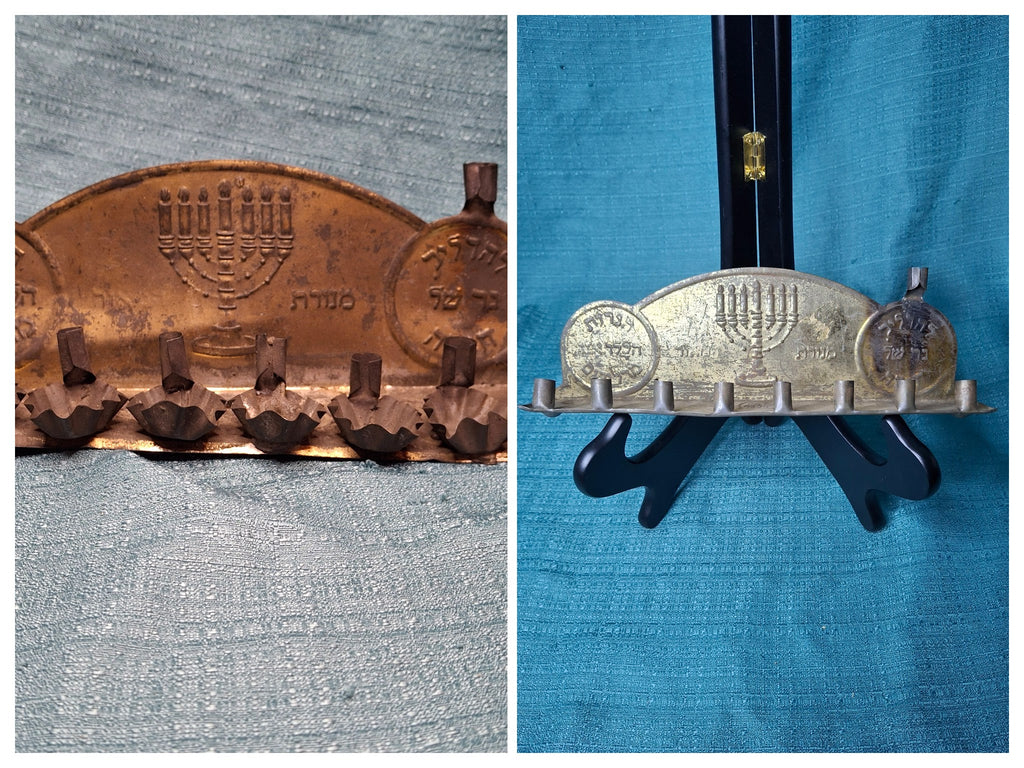 COMPLETE 1909 TOBIAS COHEN ARCHIVE: Rare "Dual-Use" Smithsonian-Identical Menorah & Original Production Model Pair