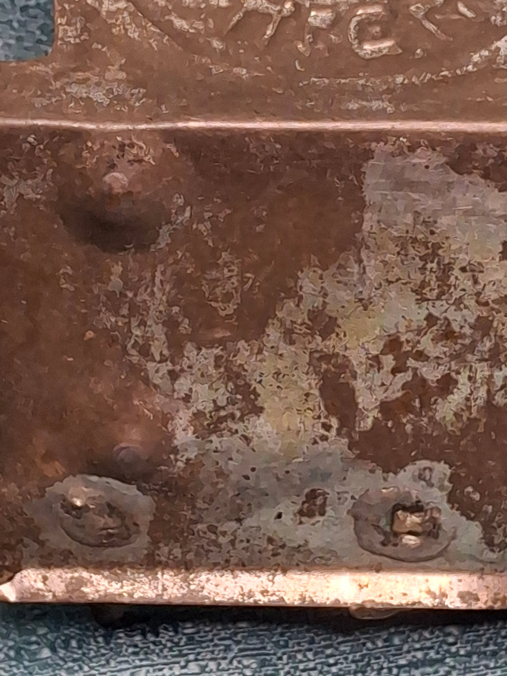 Extremely Rare Important Antique 1909 Patented Brass-Plated Tin Hanukkah Menorah Chanukiah - US Patent 930,592 by Tobias Cohn - Smithsonian-Matched Judaica