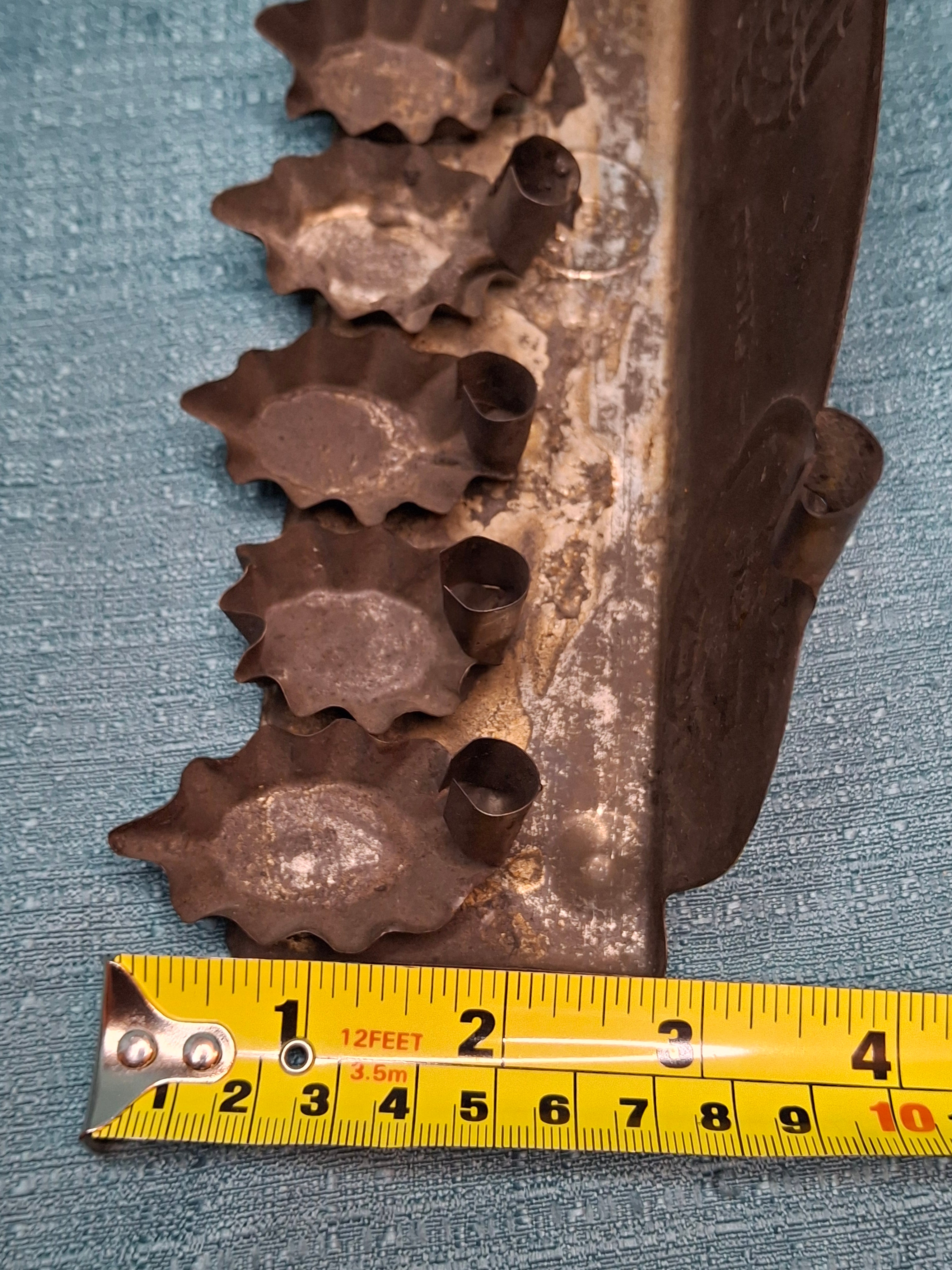 Extremely Rare Important Antique 1909 Patented Brass-Plated Tin Hanukkah Menorah Chanukiah - US Patent 930,592 by Tobias Cohn - Smithsonian-Matched Judaica