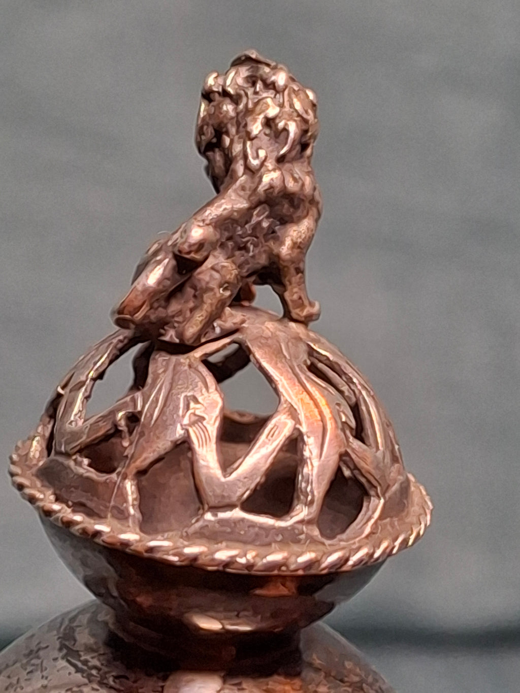 Antique Russian Silver Torah Pointer Yad with Lion Finial and Grapevine Motif, Moscow 1878