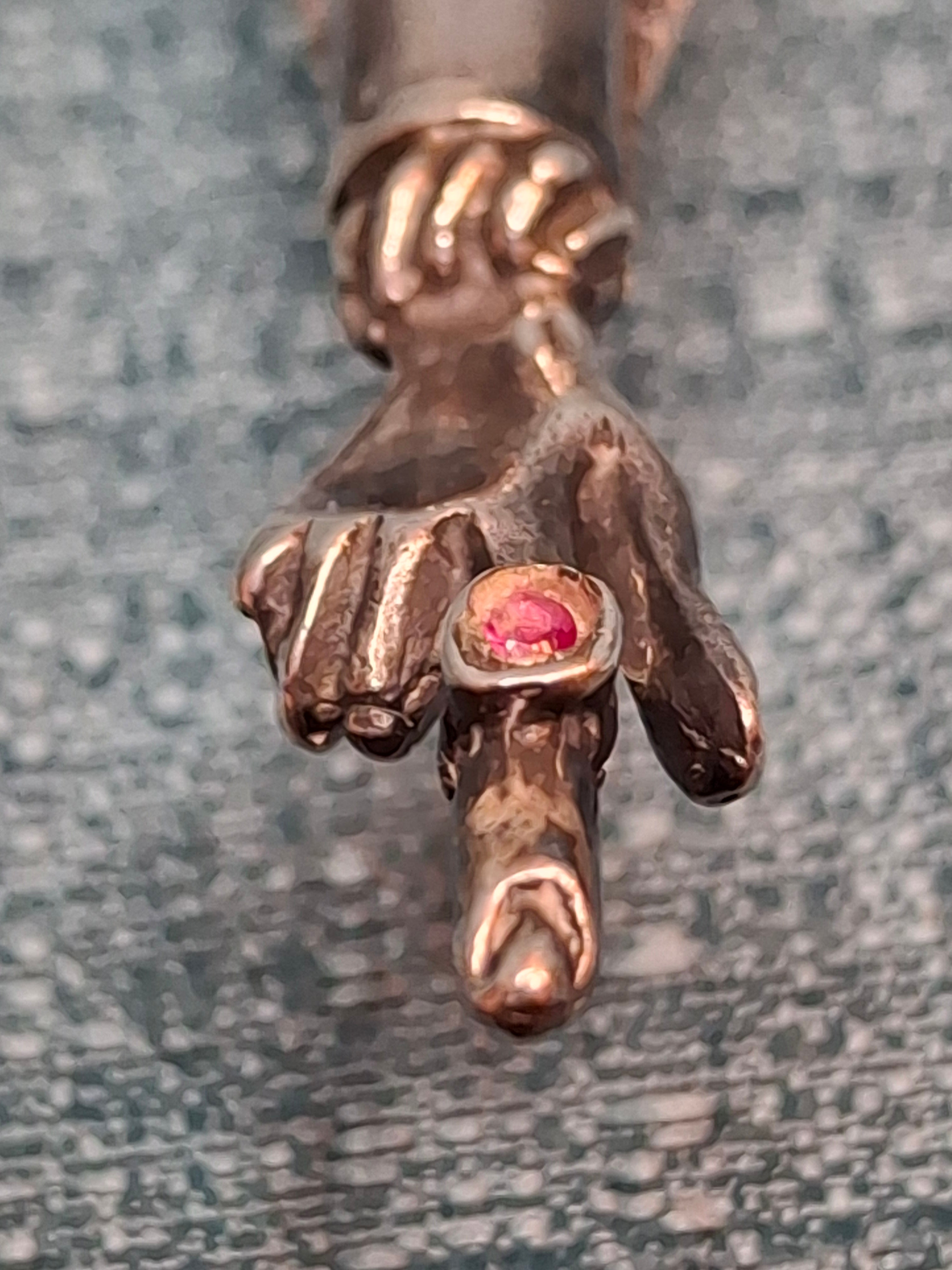 Antique Russian Silver Torah Pointer Yad with Lion Finial and Grapevine Motif, Moscow 1878