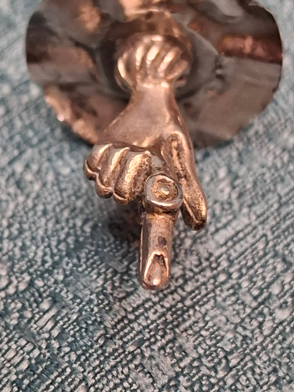 Museum Quality Antique Russian 84 Silver Judaica Torah Pointer Yad with Besamim Spice Holder, Lion Finial, Star of David, Ten Commandments, Red Stone, 1.9 oz, c. 1890