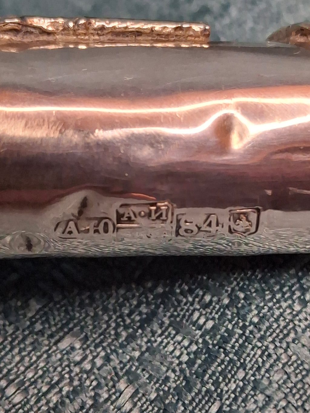 Museum Quality Antique Russian 84 Silver Judaica Torah Pointer Yad with Besamim Spice Holder, Lion Finial, Star of David, Ten Commandments, Red Stone, 1.9 oz, c. 1890