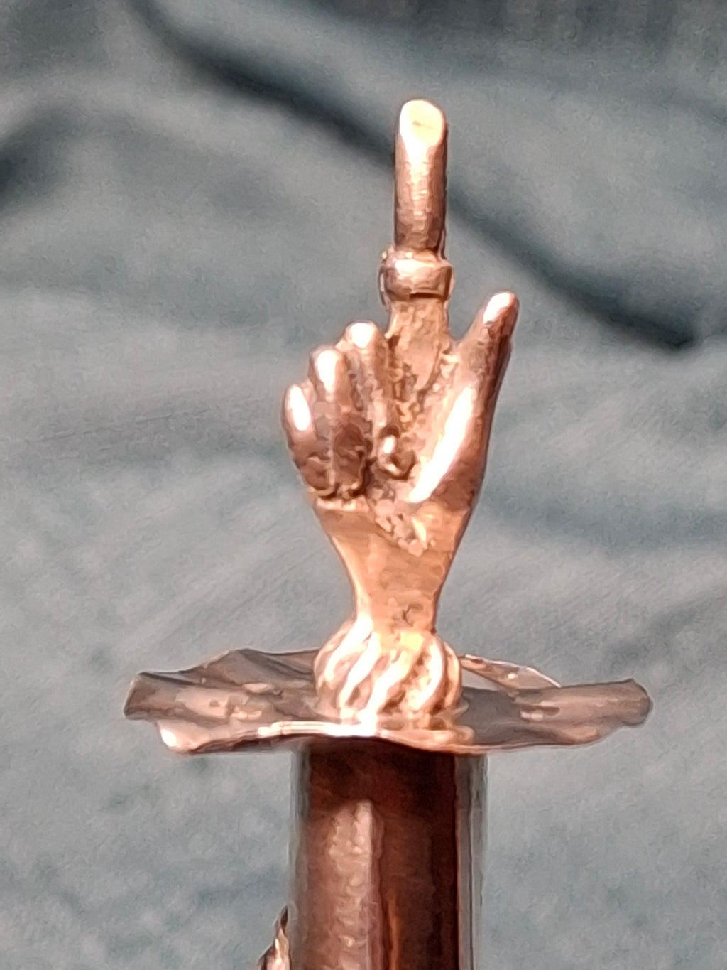 Museum Quality Antique Russian 84 Silver Judaica Torah Pointer Yad with Besamim Spice Holder, Lion Finial, Star of David, Ten Commandments, Red Stone, 1.9 oz, c. 1890