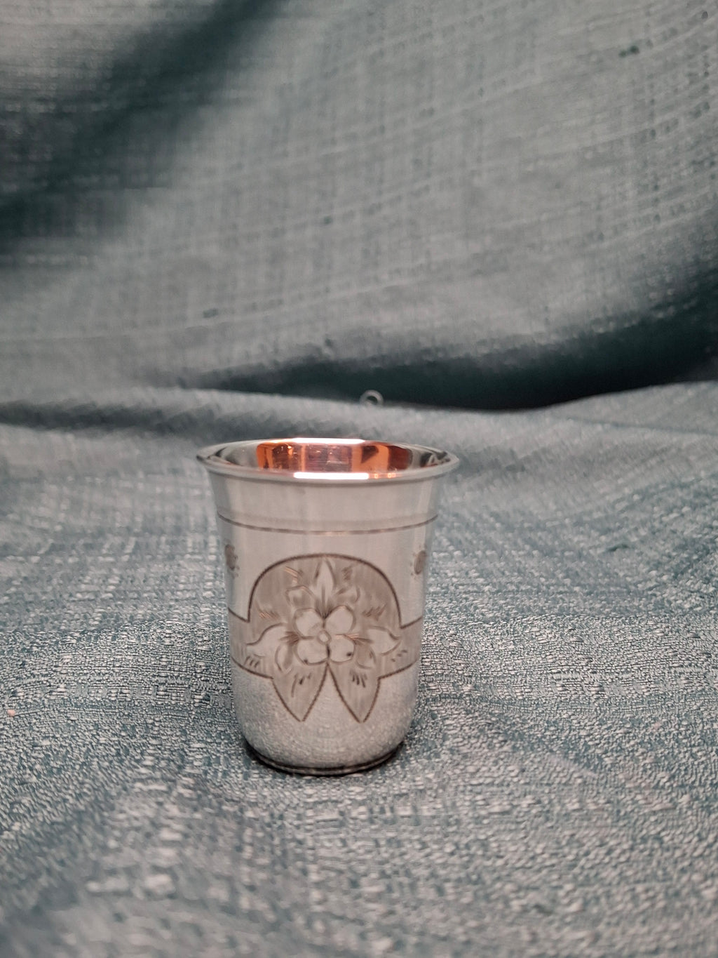 Antique Imperial Russian Silver Kiddush Cup, Moscow 1880, Maker Israel Eseevich Zakhoder, 84 Zolotnik Engraved Judaica Becher