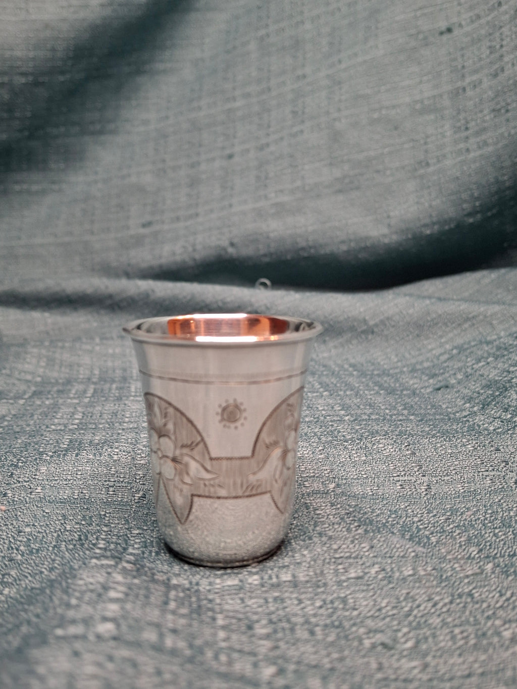 Antique Imperial Russian Silver Kiddush Cup, Moscow 1880, Maker Israel Eseevich Zakhoder, 84 Zolotnik Engraved Judaica Becher