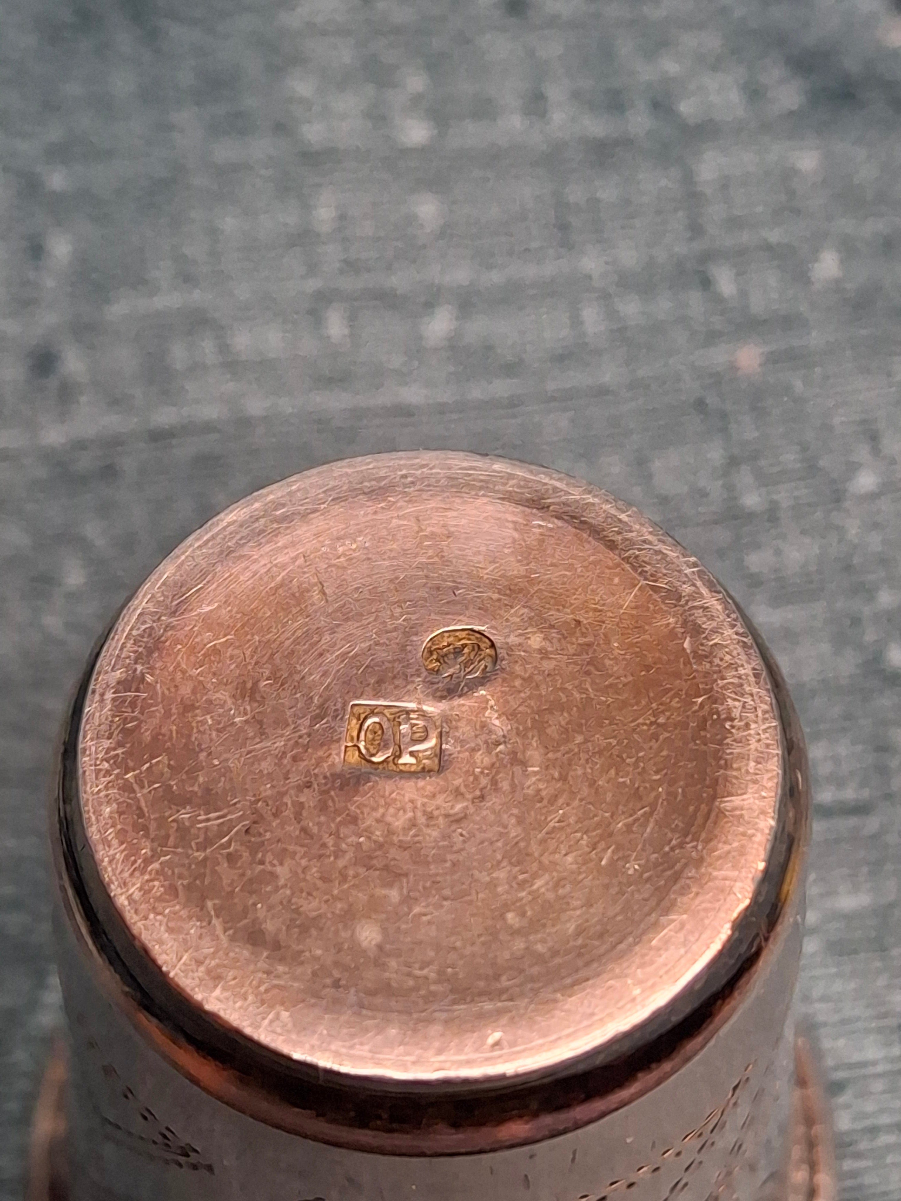 Russian 84 Zolotnik Silver Kiddush Cup - Engraved Judaica w/ Kokoshnik Hallmark