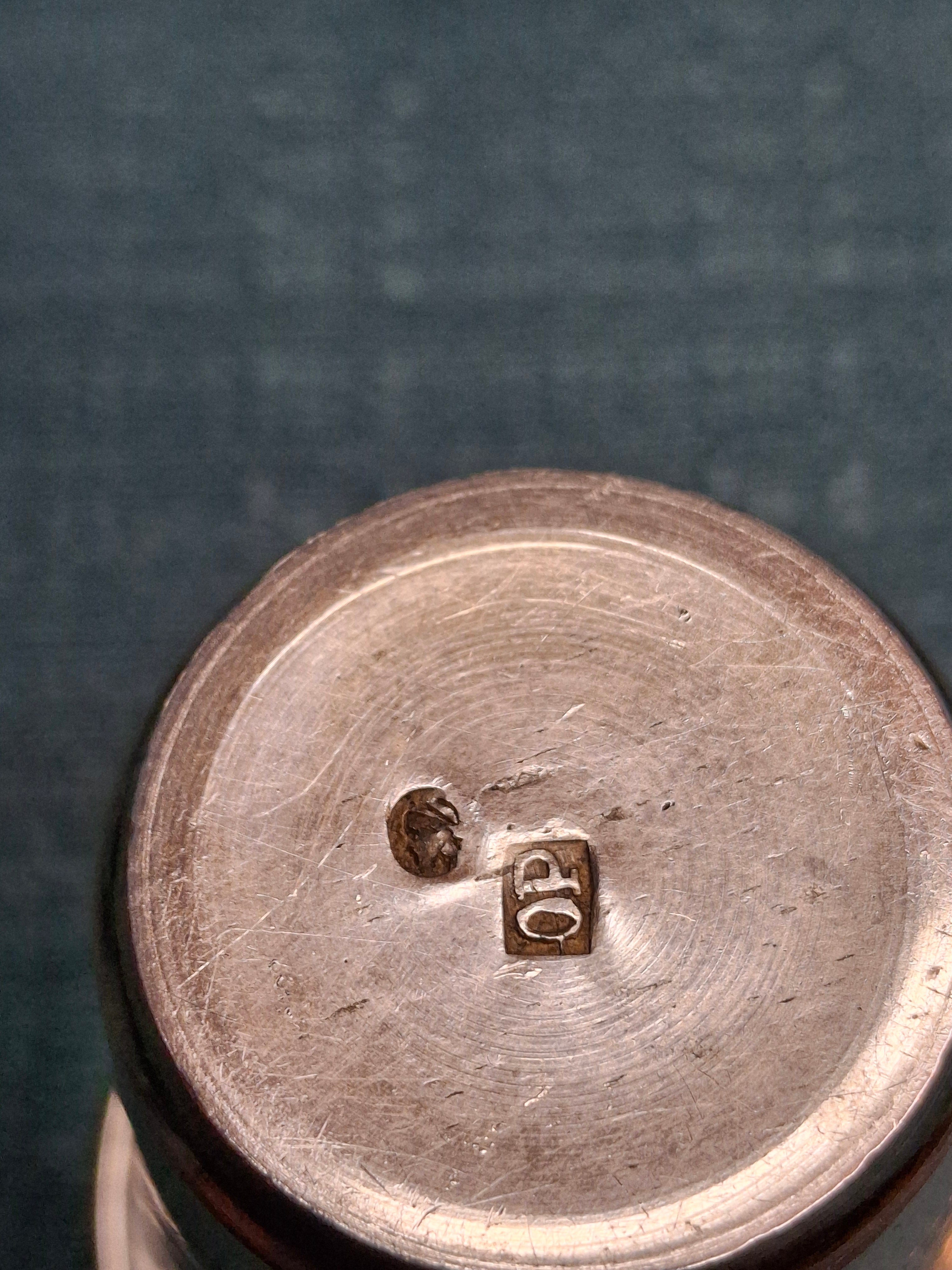 Russian 84 Zolotnik Silver Kiddush Cup - Engraved Judaica w/ Kokoshnik Hallmark