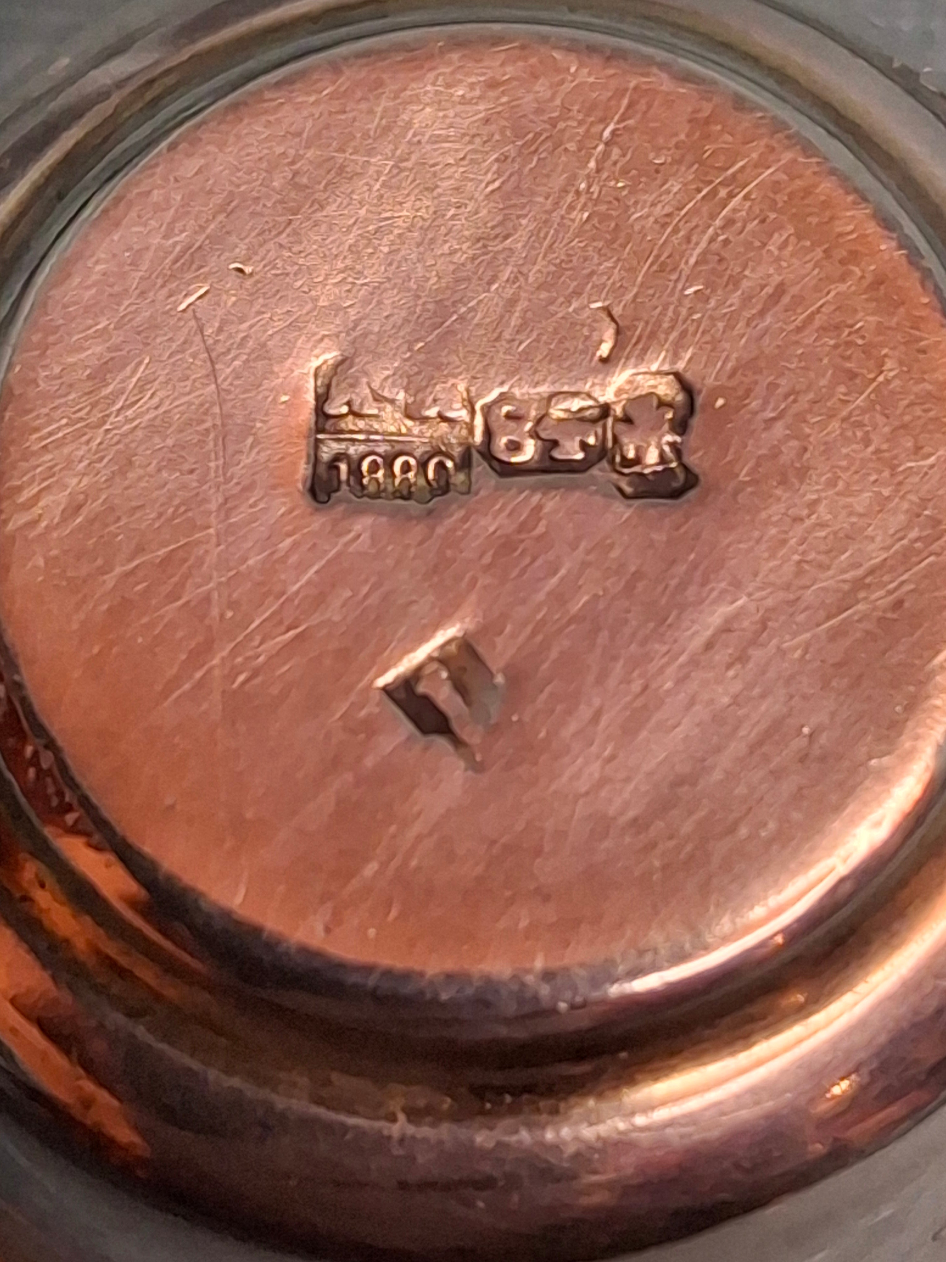 Antique Imperial Russian 84 Zolotnik Silver Kiddush Cup, Moscow 1880, Hand-Engraved Motifs