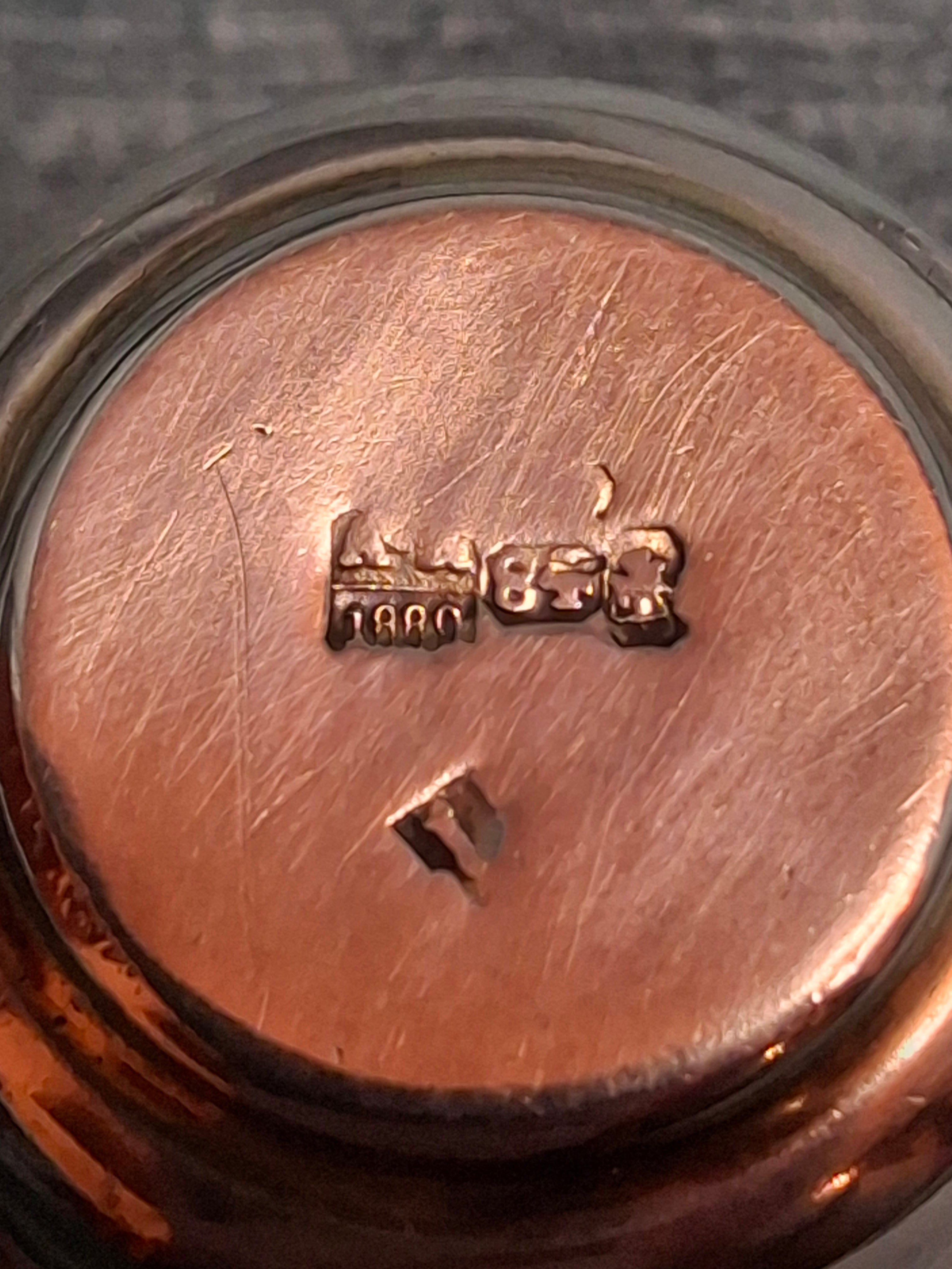 Antique Imperial Russian 84 Zolotnik Silver Kiddush Cup, Moscow 1880, Hand-Engraved Motifs