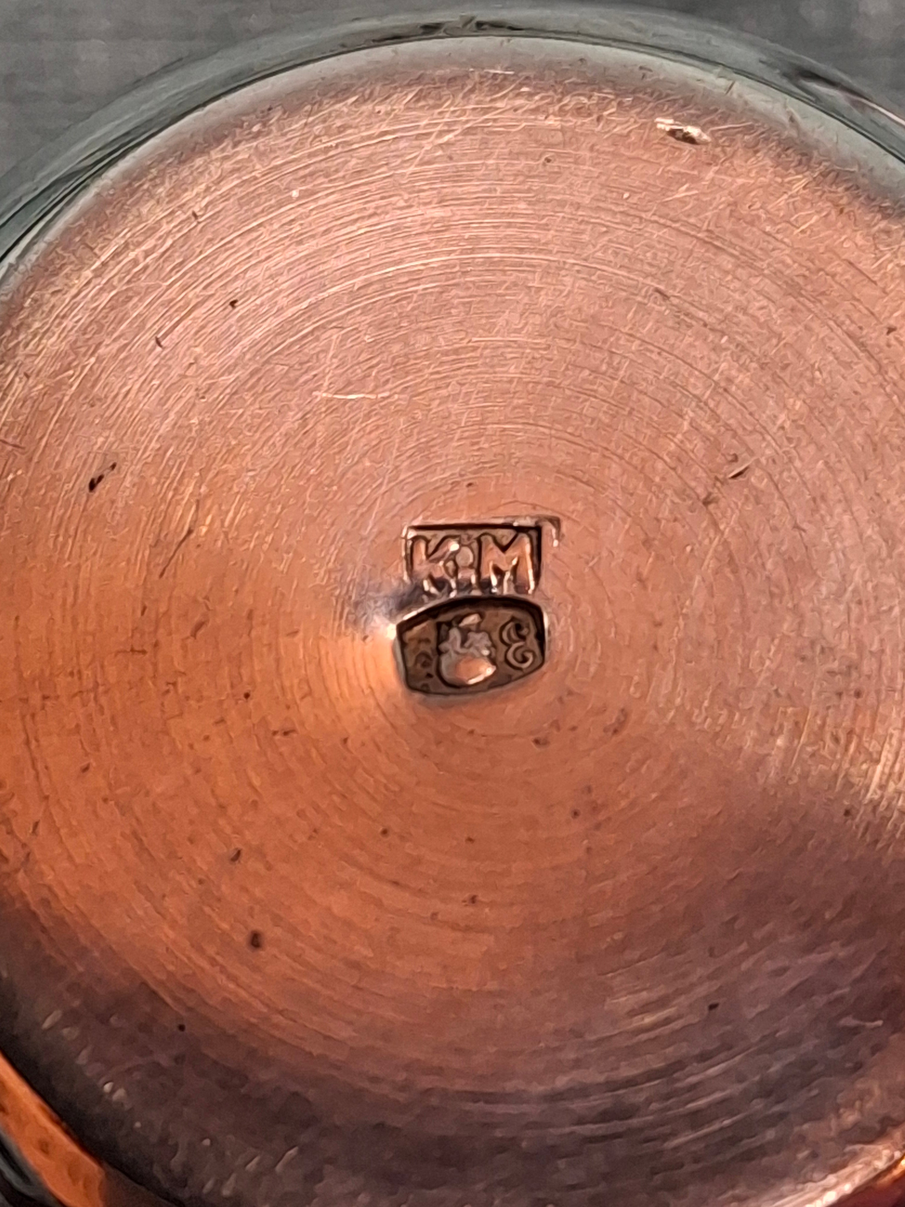 Antique Polish 800 Silver Kiddush Cup with Hebrew Monogram, Warsaw, c. 1931-1963