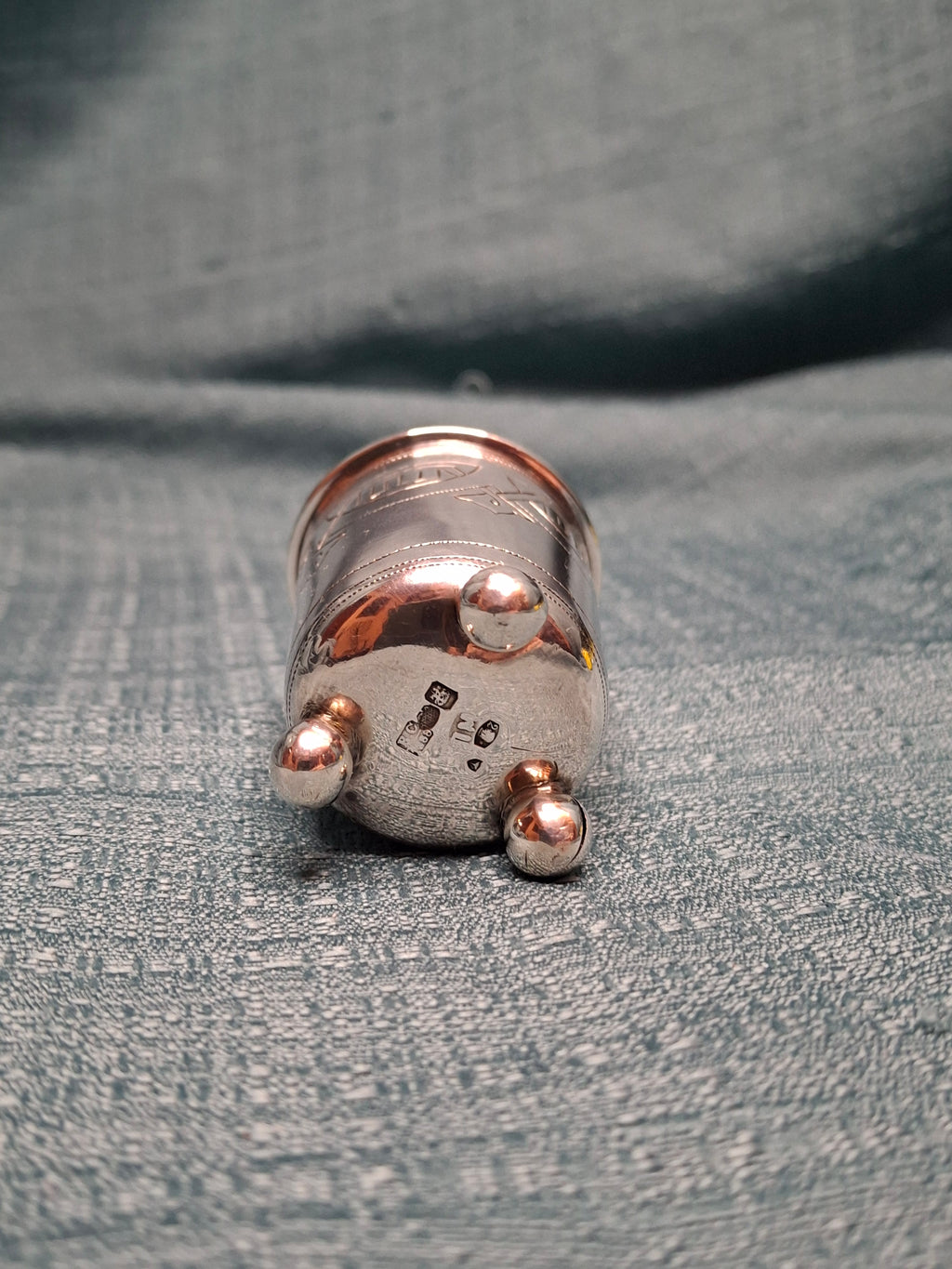 Antique Russian 84 Zolotnik Silver Kiddush Cup Moscow 1888 Engraved Masonic 29 g