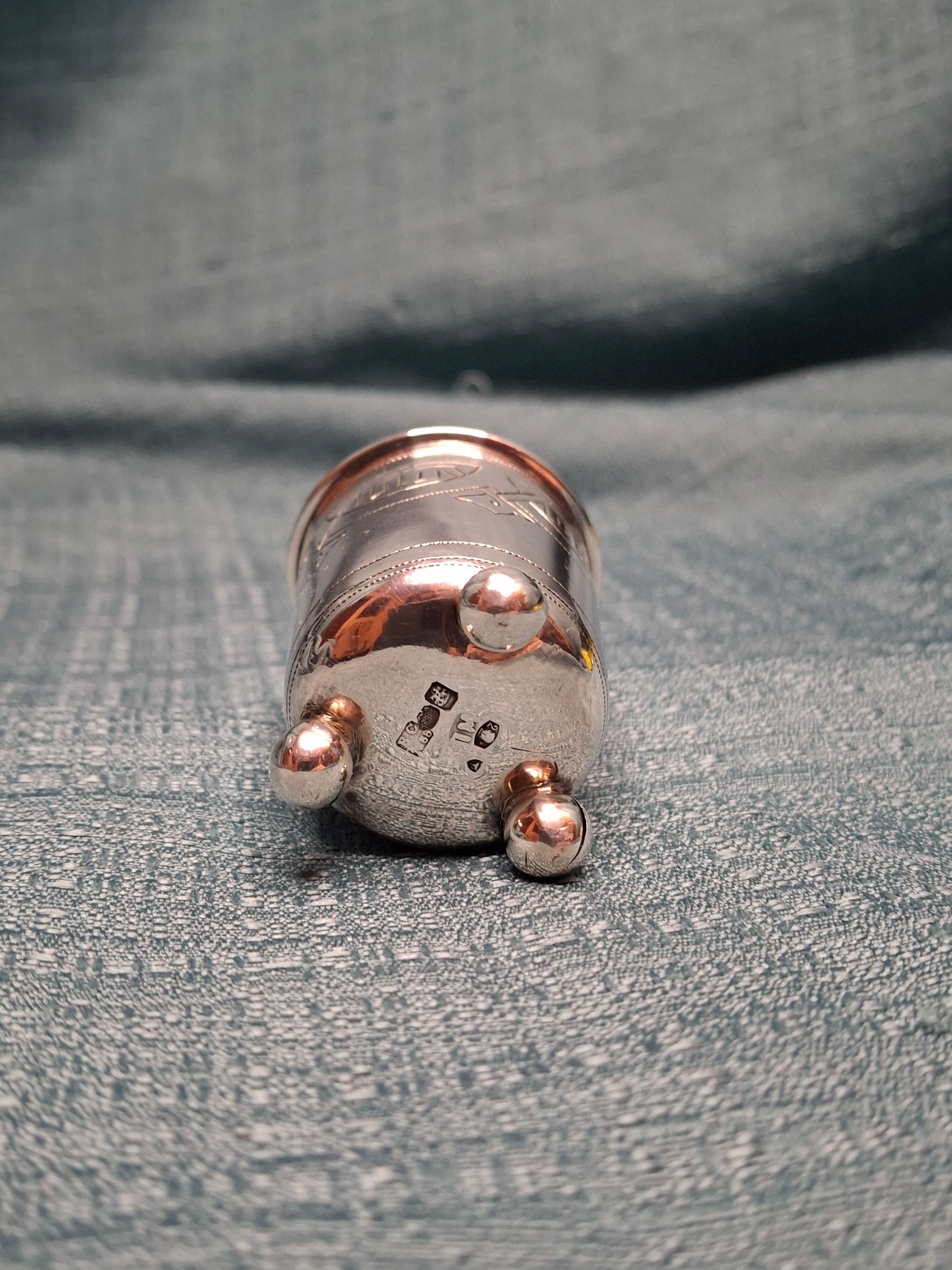 Antique Russian 84 Zolotnik Silver Kiddush Cup Moscow 1888 Engraved Masonic 29 g