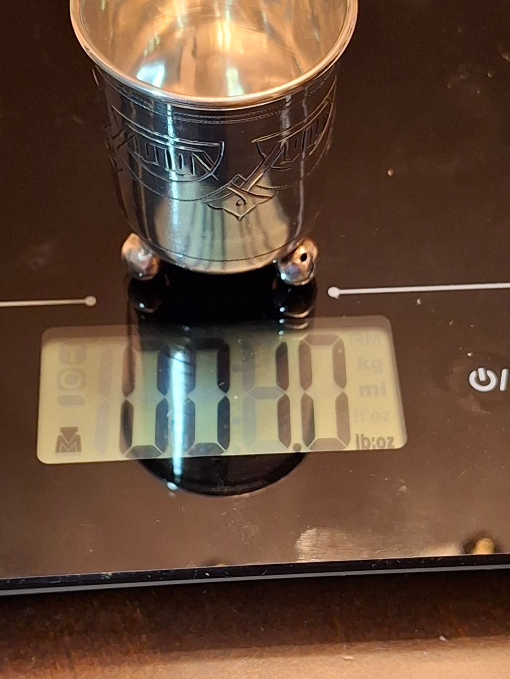 Antique Russian 84 Zolotnik Silver Kiddush Cup Moscow 1888 Engraved Masonic 29 g