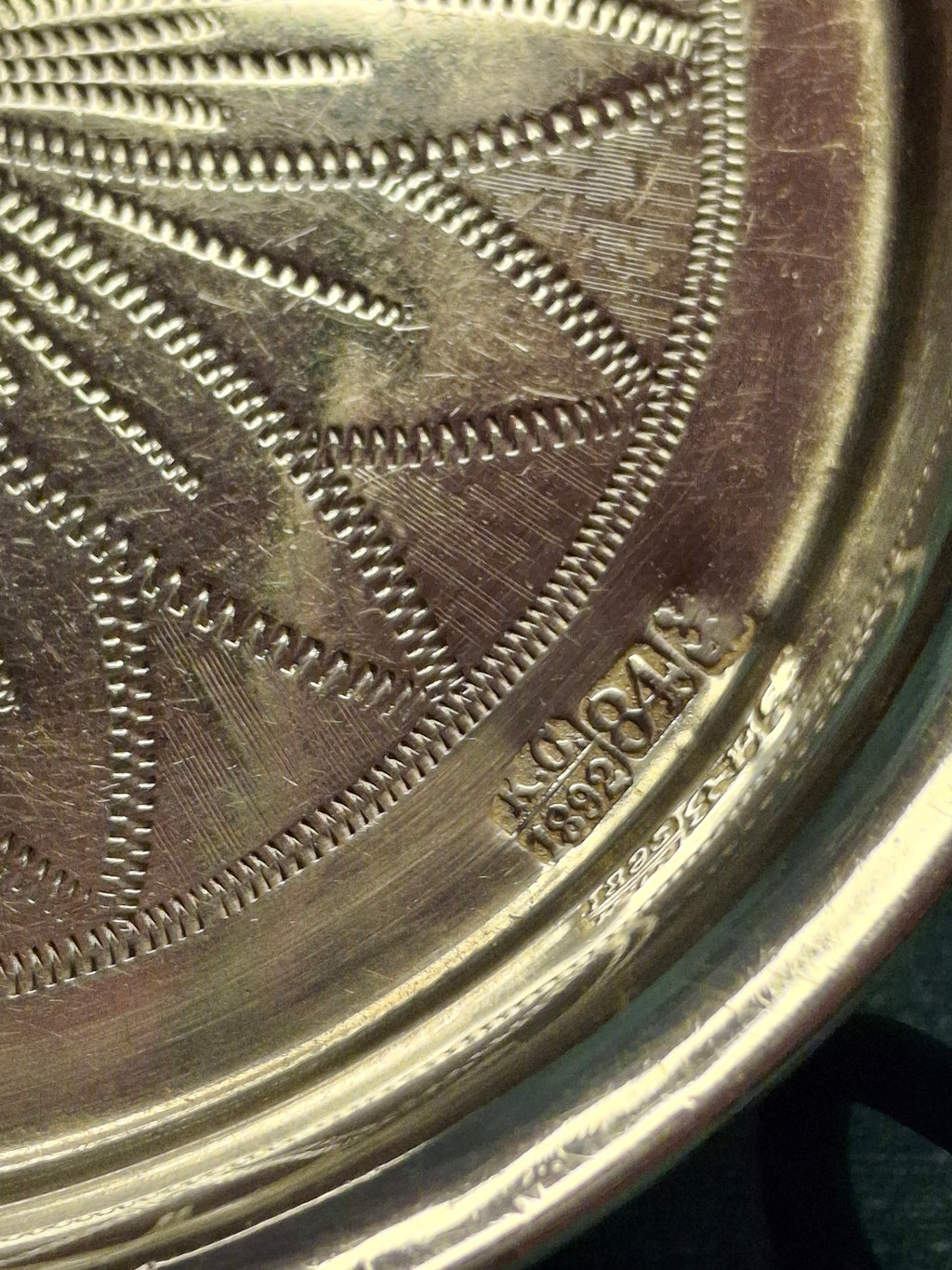 Antique 1892 Imperial Russia Moscow 84 Silver Judaica Kiddush Cup Saucer Hebrew