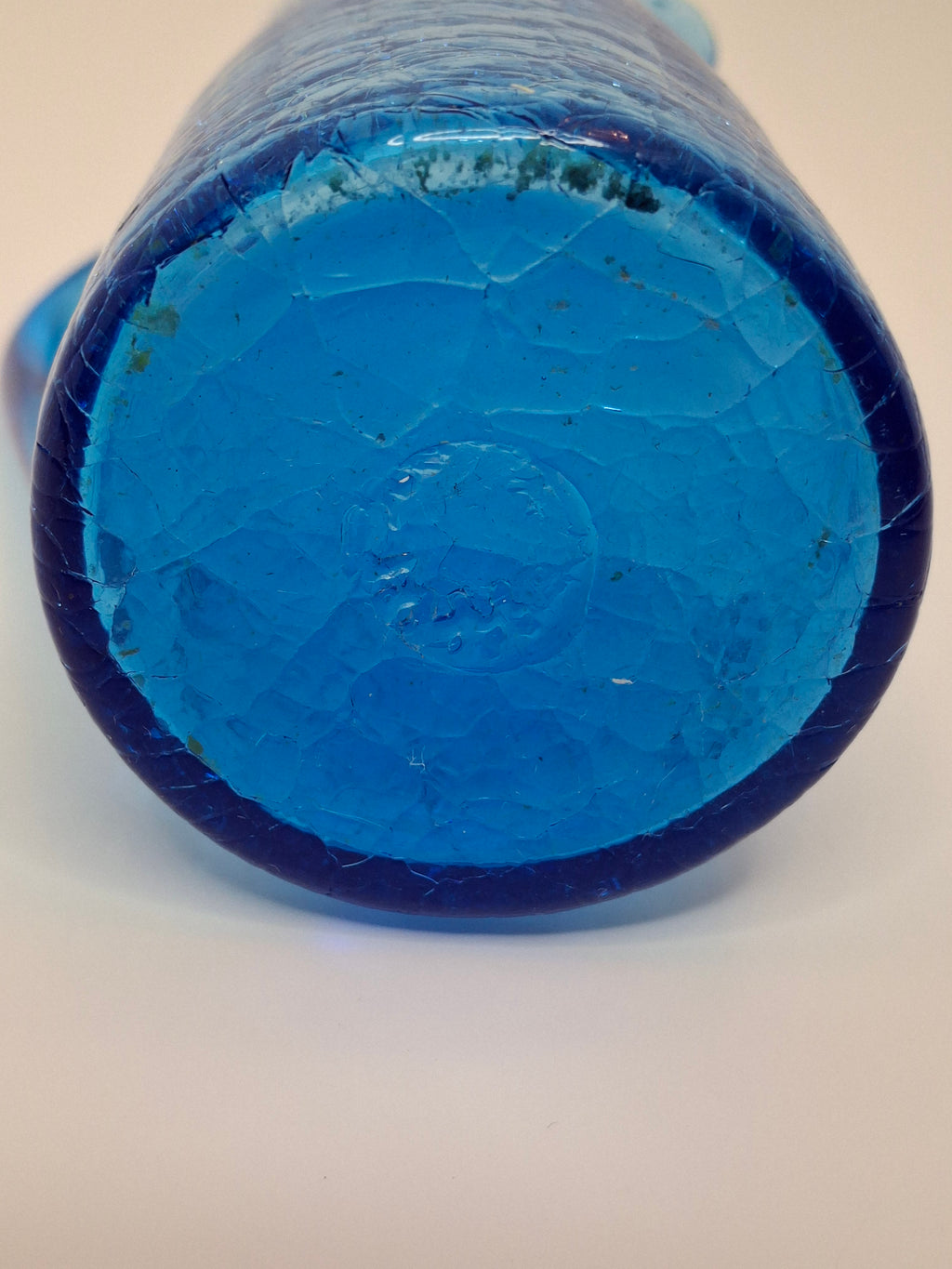 Vintage Lot of Mini Crackle Glass Pitchers - Cobalt Blue & Emerald Green, Amber