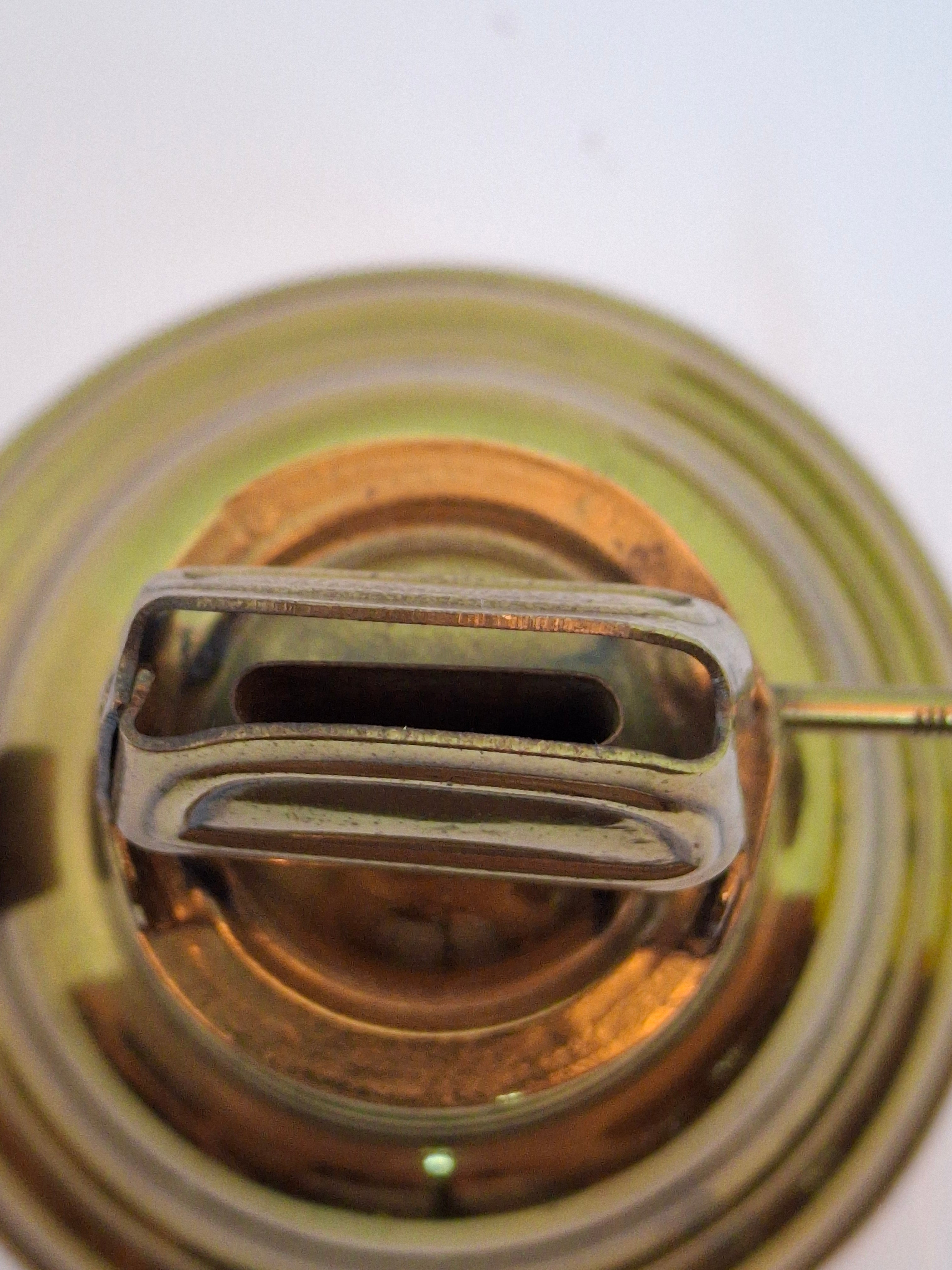 Brass Finger Oil Lamp - P&A Mfg Co Waterbury Conn, Blackman's Patent May 8 1855