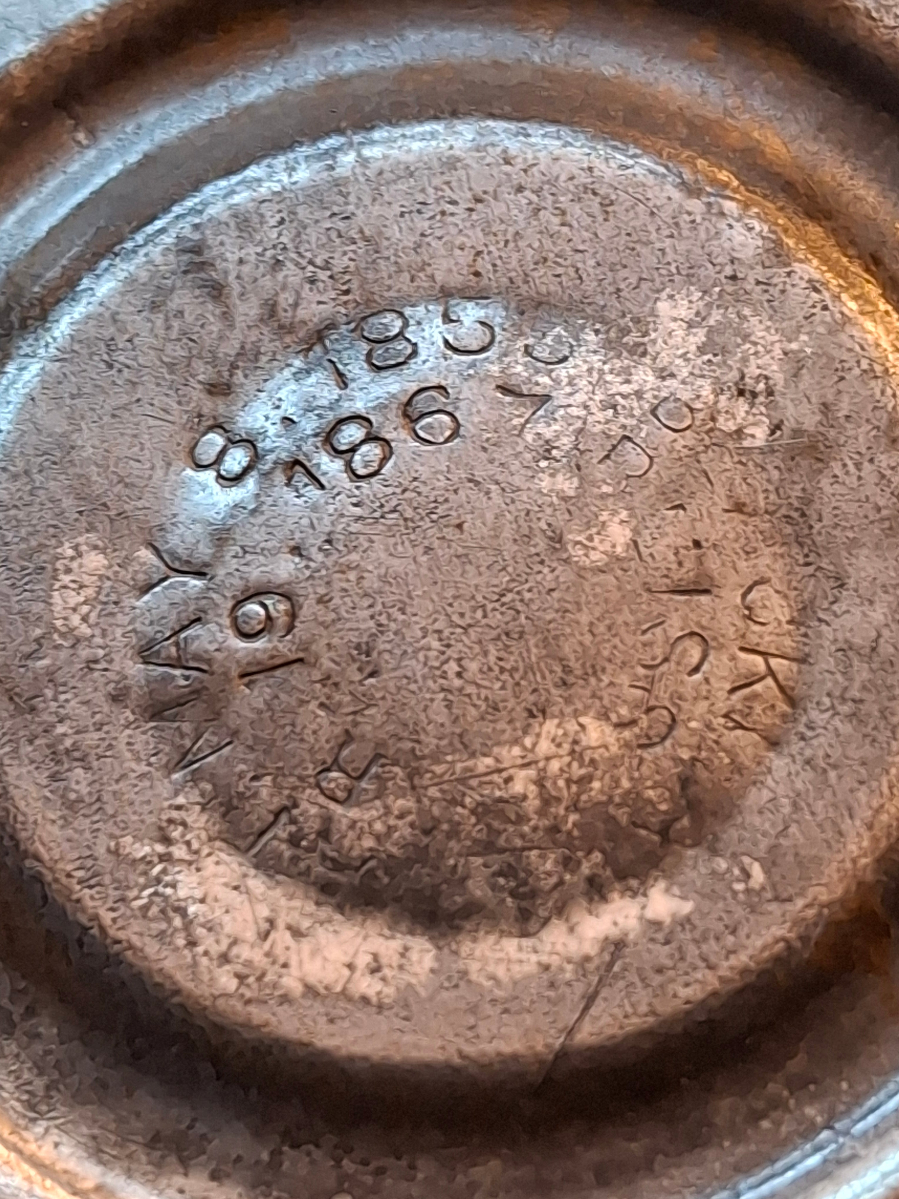 Brass Finger Oil Lamp - P&A Mfg Co Waterbury Conn, Blackman's Patent May 8 1855