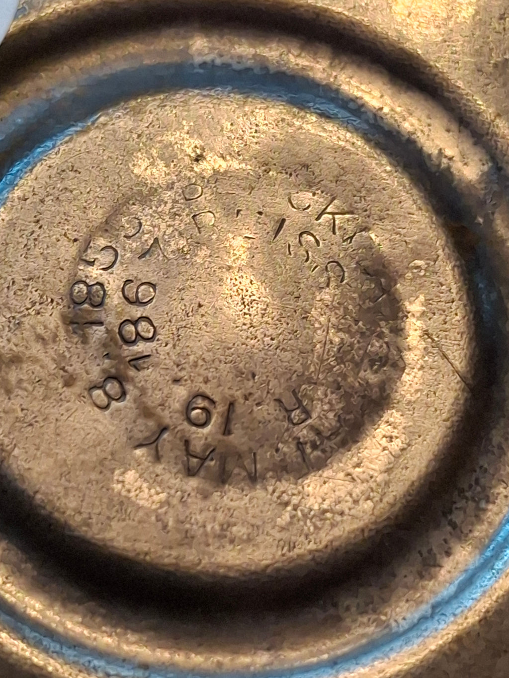 Brass Finger Oil Lamp - P&A Mfg Co Waterbury Conn, Blackman's Patent May 8 1855