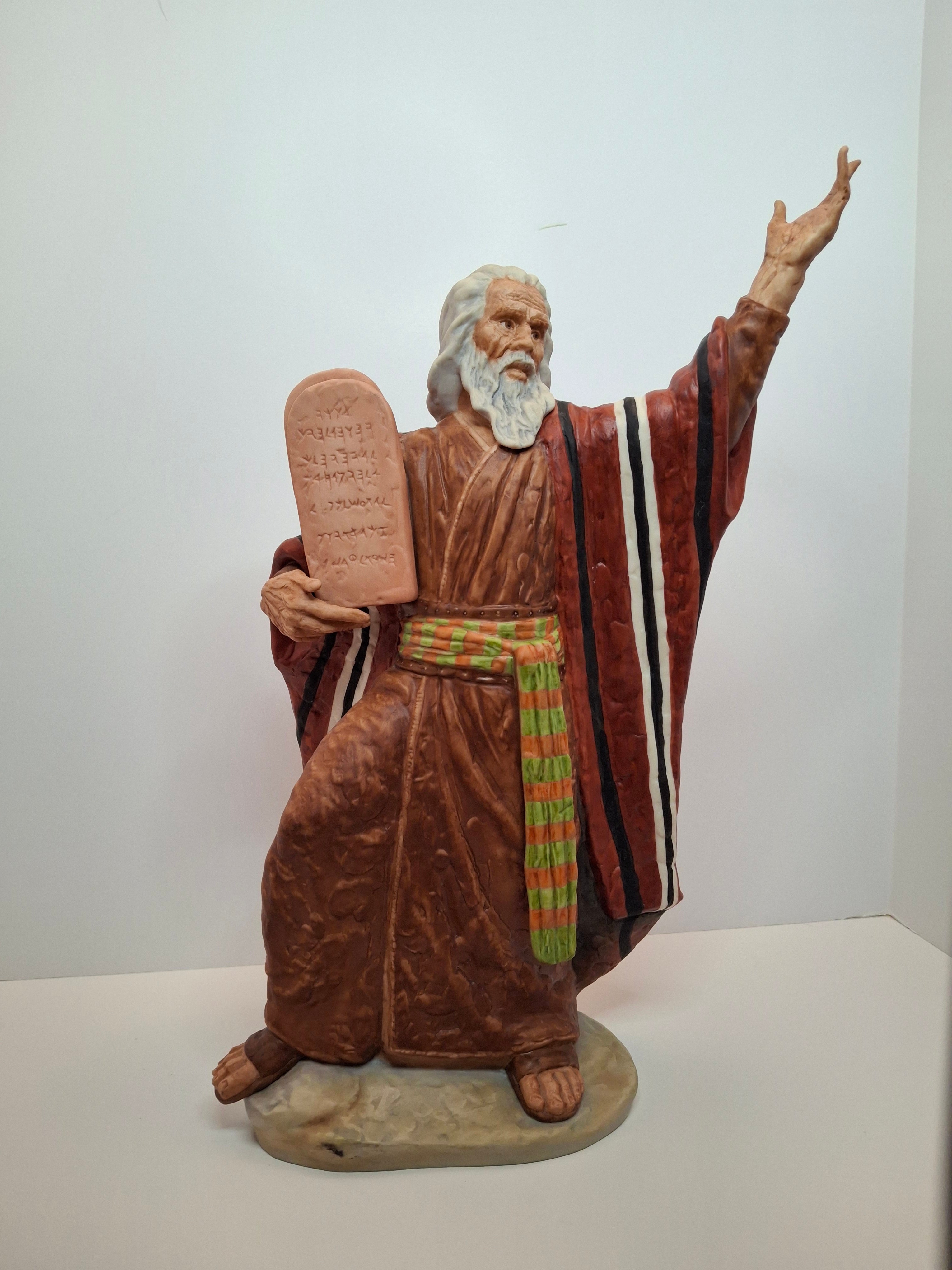 Vintage Laszlo Ispanky "Moses with the Ten Commandments" Limited Edition Porcelain Figurine #345/500 by Goebel, 1977 - Signed with Certificate