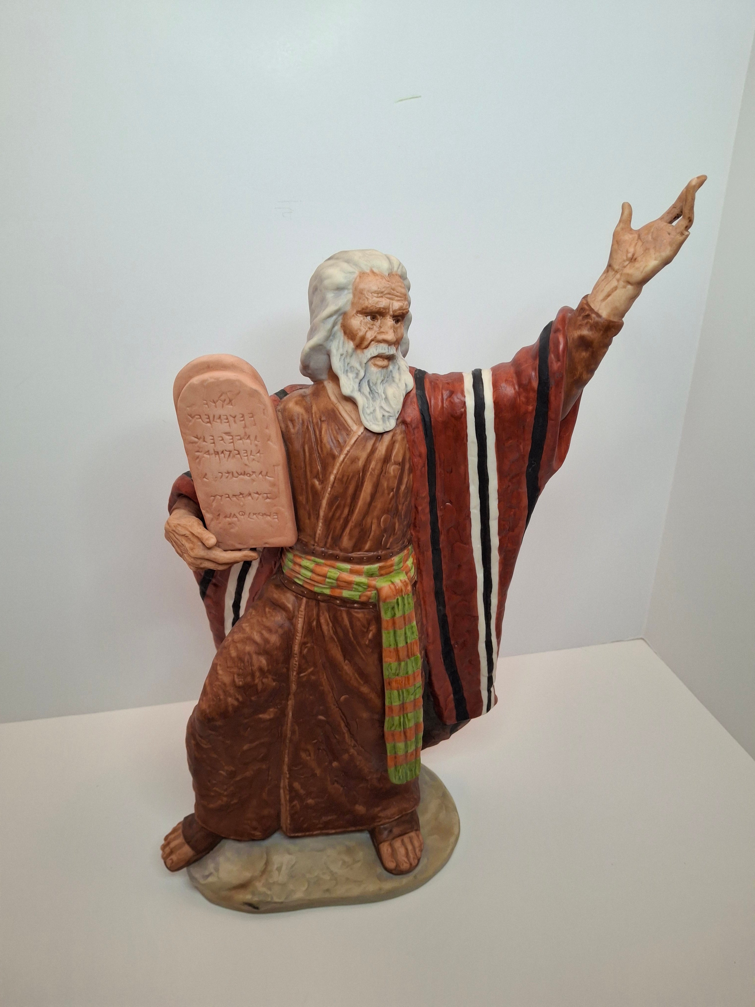 Vintage Laszlo Ispanky "Moses with the Ten Commandments" Limited Edition Porcelain Figurine #345/500 by Goebel, 1977 - Signed with Certificate