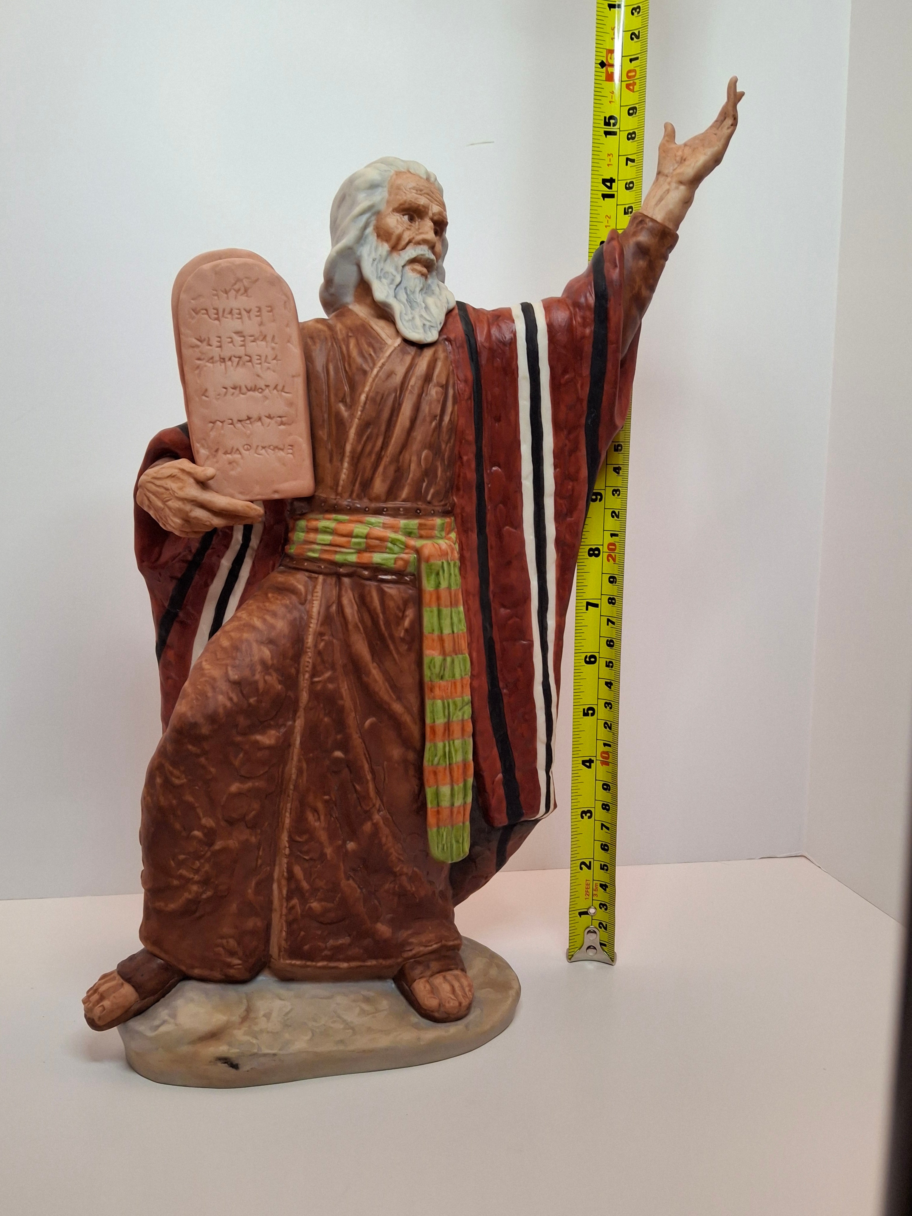 Vintage Laszlo Ispanky "Moses with the Ten Commandments" Limited Edition Porcelain Figurine #345/500 by Goebel, 1977 - Signed with Certificate