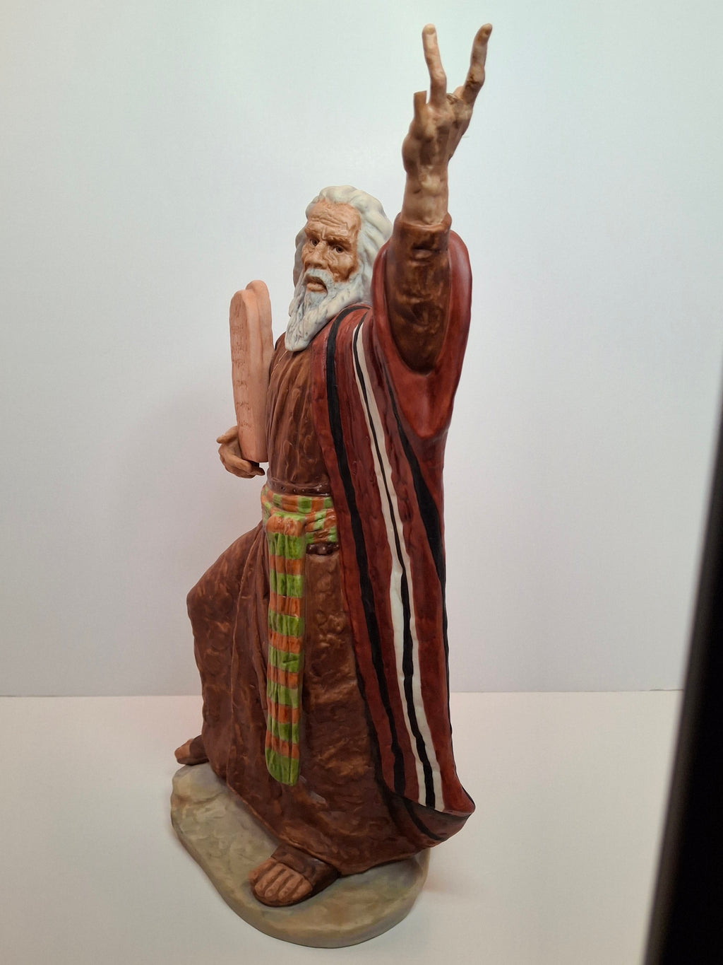 Vintage Laszlo Ispanky "Moses with the Ten Commandments" Limited Edition Porcelain Figurine #345/500 by Goebel, 1977 - Signed with Certificate