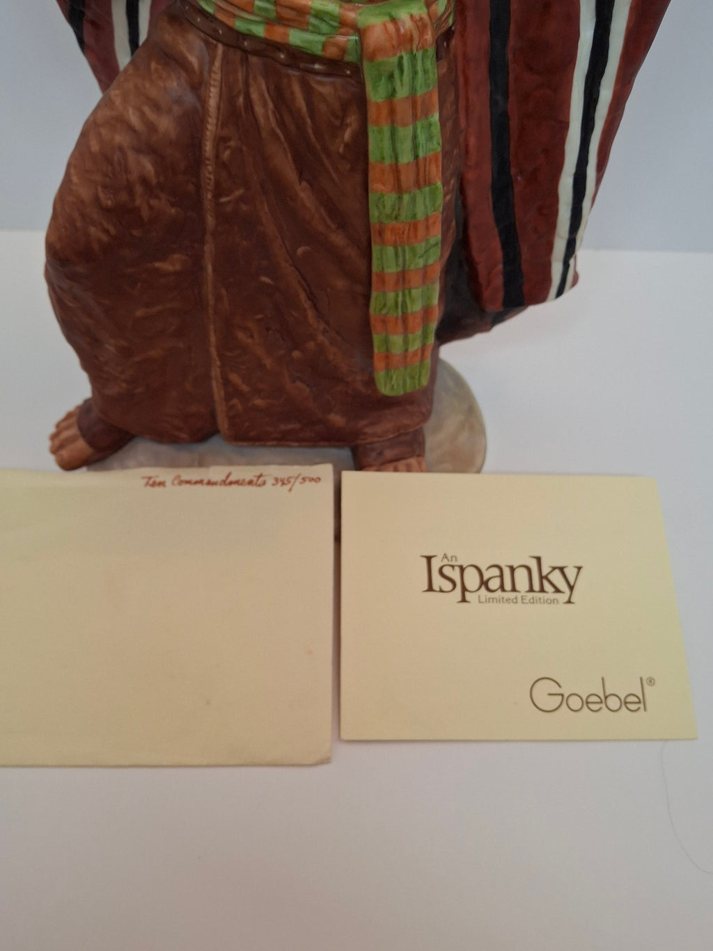Vintage Laszlo Ispanky "Moses with the Ten Commandments" Limited Edition Porcelain Figurine #345/500 by Goebel, 1977 - Signed with Certificate