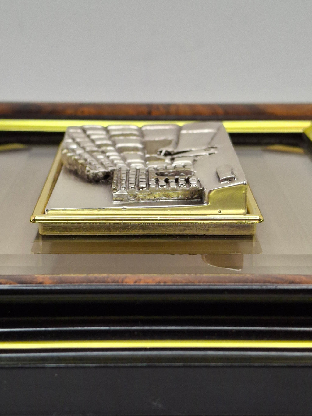 Vintage Israeli Artist SAAD Sterling Silver 925 Bas-Relief Plaque of the Western Wall (Kotel) in Jerusalem - Framed Judaica with Hebrew Artist Initials Authentication Certificate