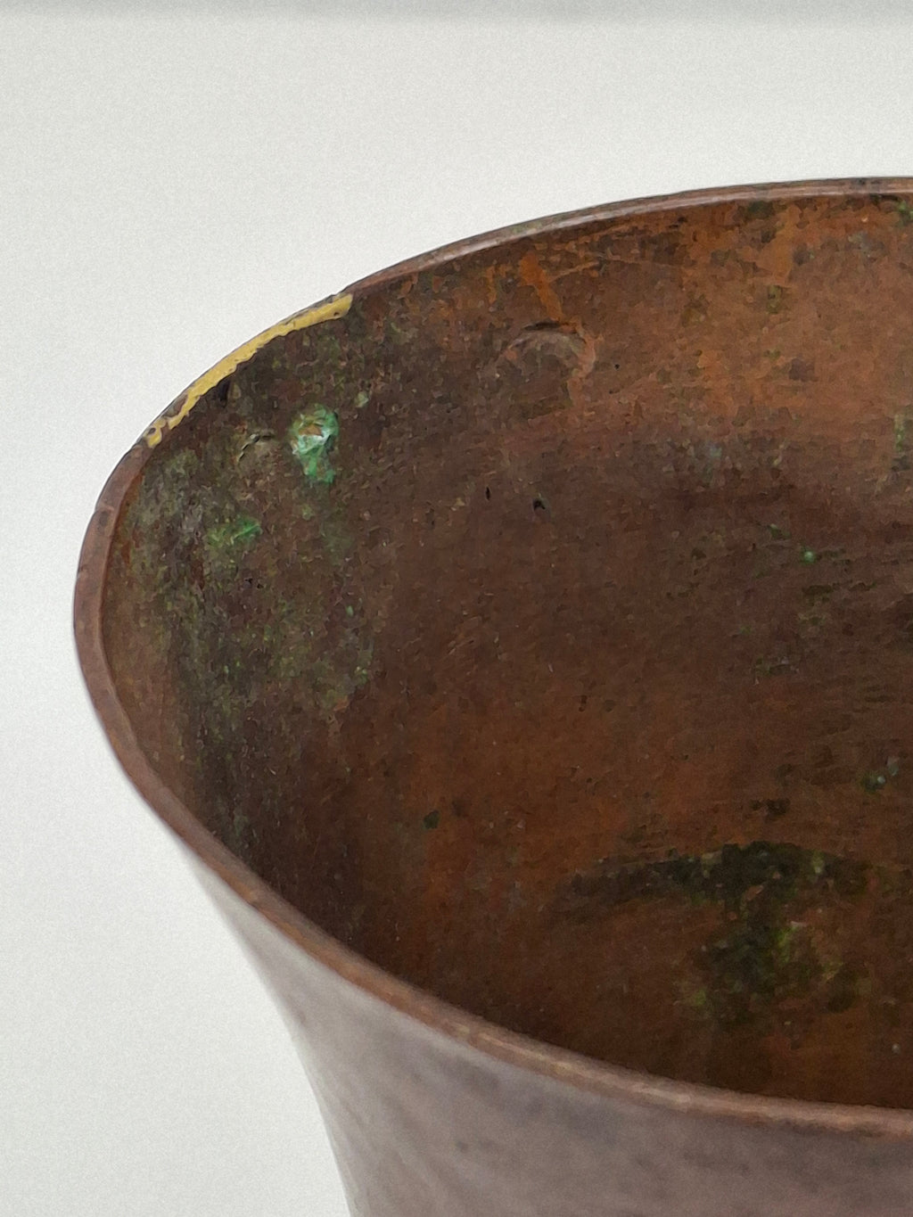 Antique Hand-Hammered Copper Kiddush Cup - Antique Judaica Ritual Wine Becher with Natural Patina, Possible Eastern European Origin, 3.5" Tall