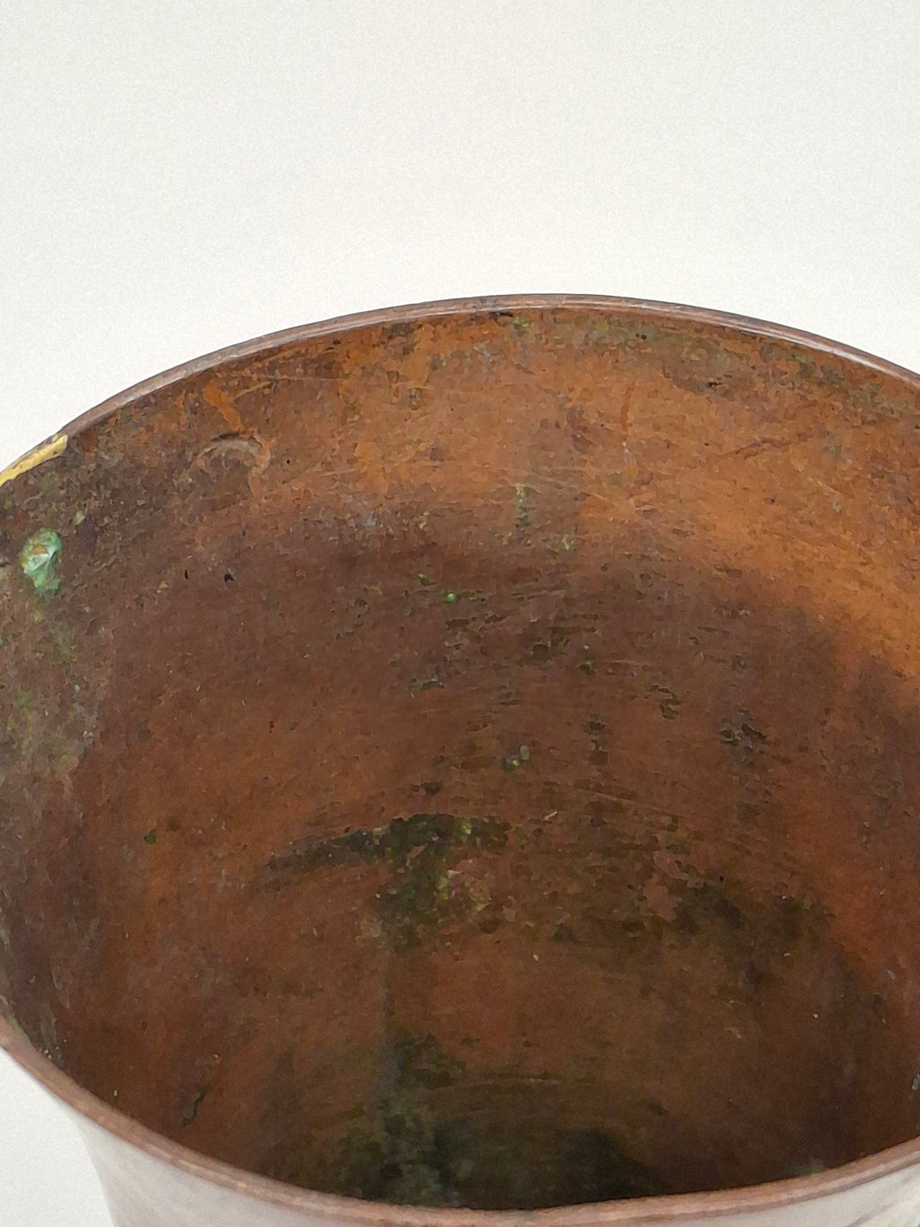 Antique Hand-Hammered Copper Kiddush Cup - Antique Judaica Ritual Wine Becher with Natural Patina, Possible Eastern European Origin, 3.5" Tall