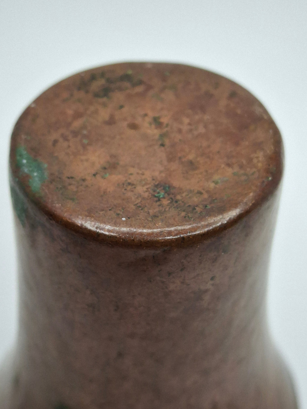 Antique Hand-Hammered Copper Kiddush Cup - Antique Judaica Ritual Wine Becher with Natural Patina, Possible Eastern European Origin, 3.5" Tall