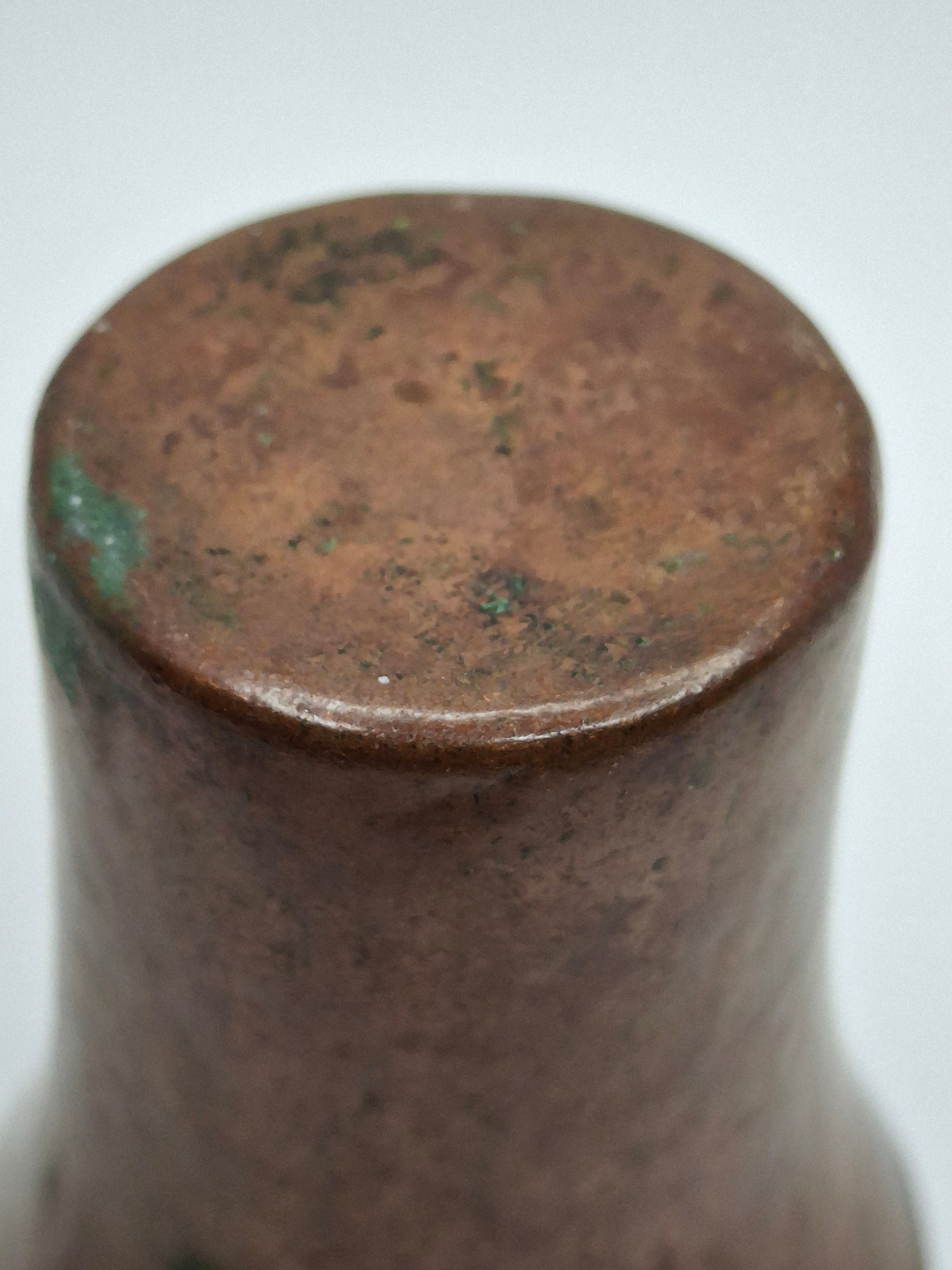Antique Hand-Hammered Copper Kiddush Cup - Antique Judaica Ritual Wine Becher with Natural Patina, Possible Eastern European Origin, 3.5" Tall