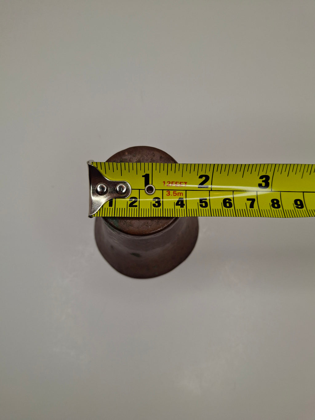 Antique Hand-Hammered Copper Kiddush Cup - Antique Judaica Ritual Wine Becher with Natural Patina, Possible Eastern European Origin, 3.5" Tall