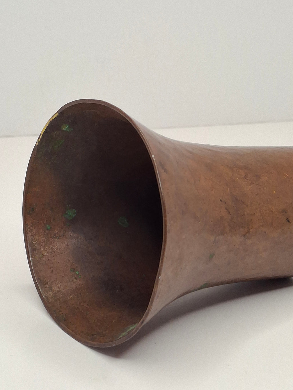 Antique Hand-Hammered Copper Kiddush Cup - Antique Judaica Ritual Wine Becher with Natural Patina, Possible Eastern European Origin, 3.5" Tall