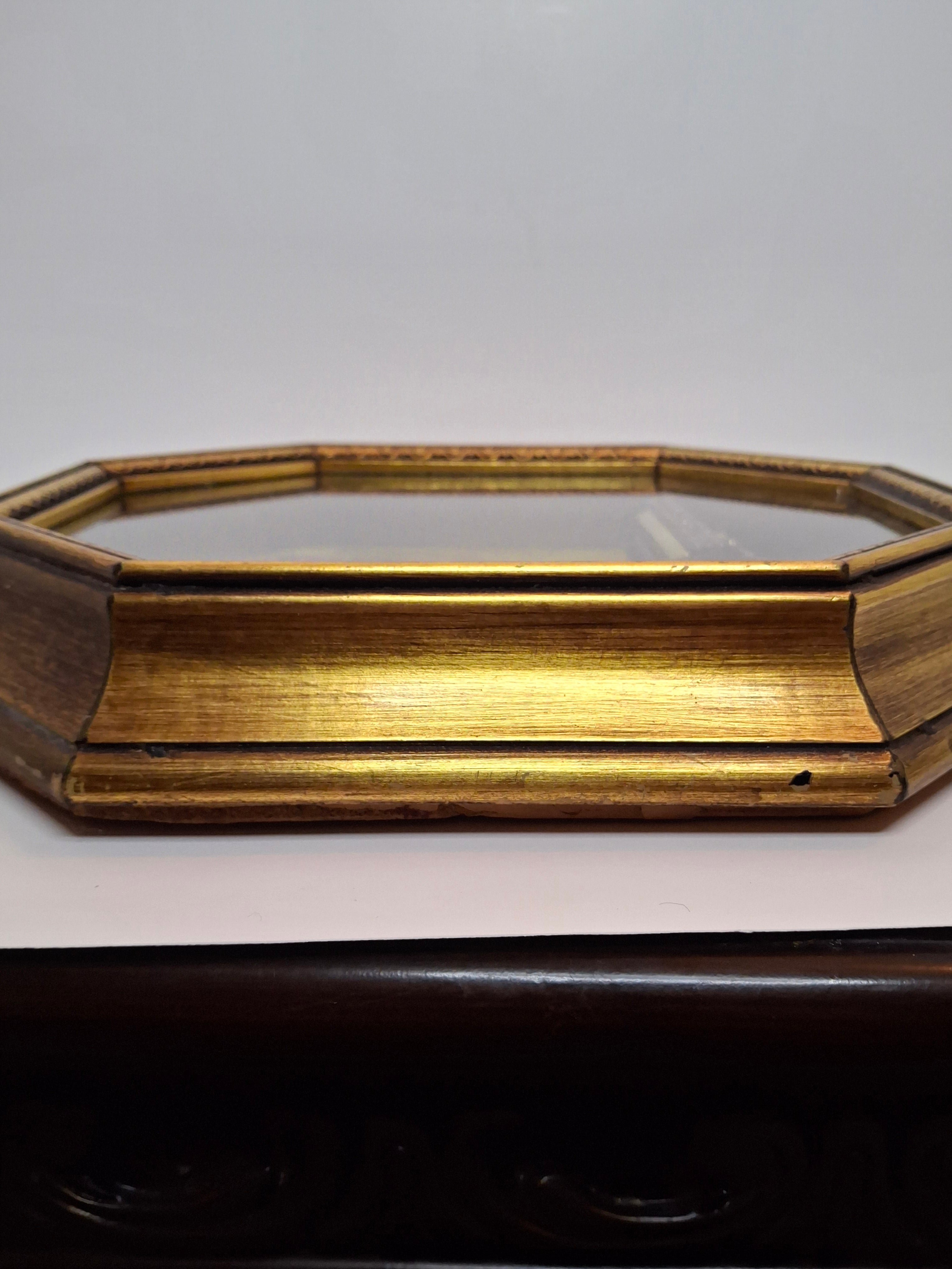 Vintage Israeli Judaica Shadow Box Menorah 12 Tribes of Israel Enamel Mid-Century 12x10