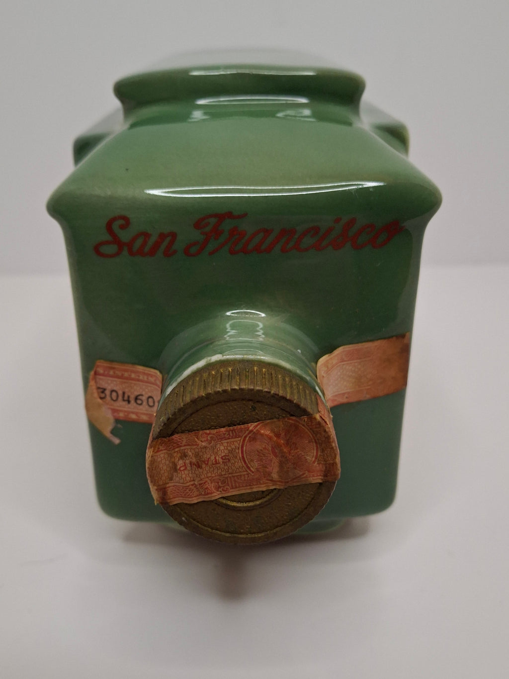 Vintage 1968 Jim Beam San Francisco Cable Car Trolley Decanter - Regal China Collectible Bourbon Whiskey Bottle, Empty with Original Tax Stamp