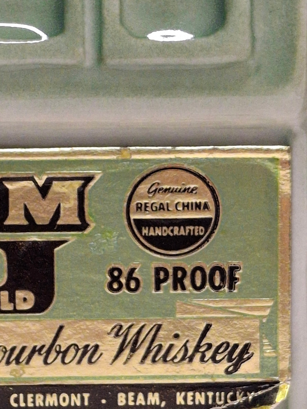 Vintage 1968 Jim Beam San Francisco Cable Car Trolley Decanter - Regal China Collectible Bourbon Whiskey Bottle, Empty with Original Tax Stamp