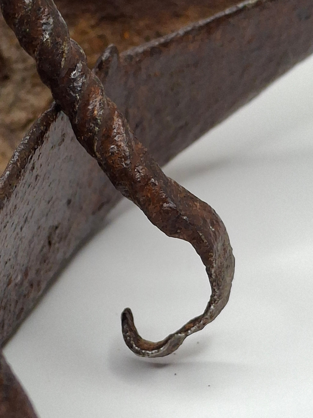 Antique 18th C Wrought Iron Four-Wick Hanging Fat Lamp - Primitive Lighting