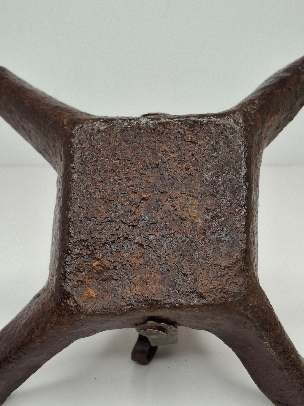 Antique 18th C Wrought Iron Four-Wick Hanging Fat Lamp - Primitive Lighting