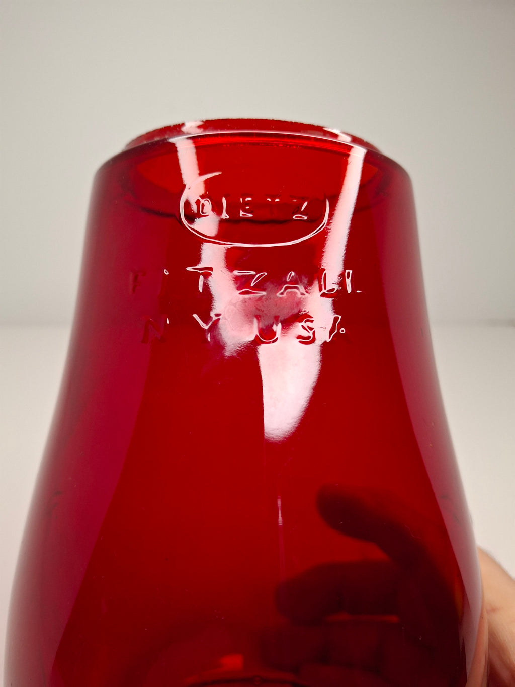 Vintage Dietz Fitzall Loc-Nob Kerosene Lantern Globe - Pat D 12-4-23 NY USA