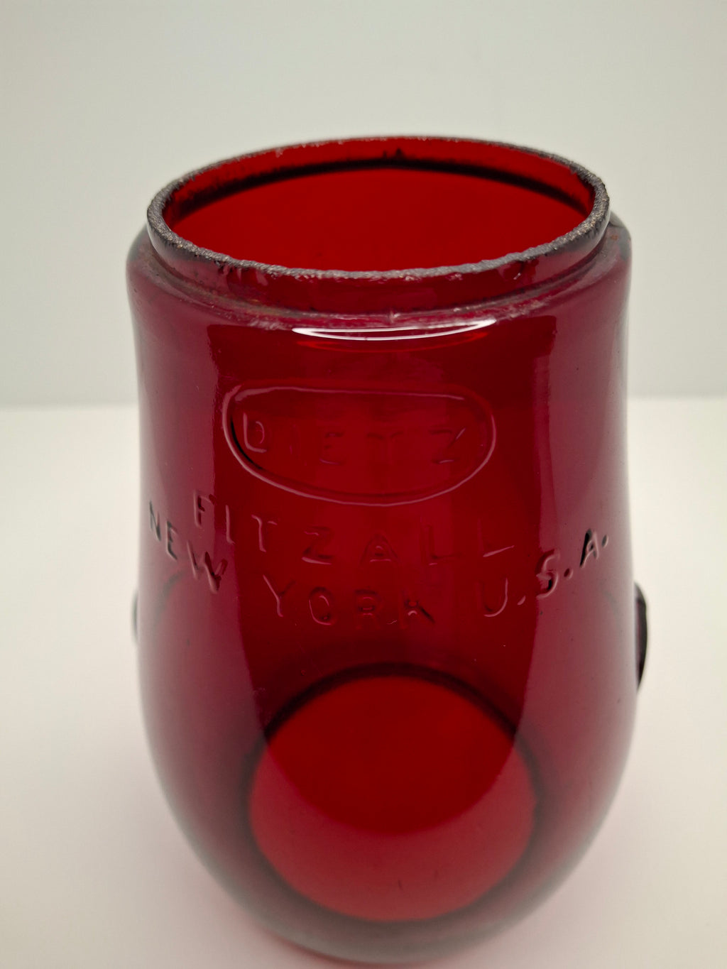 Antique Dietz Fitzall LOC-NOB Clear Lantern Globe Patented 3-10-14 New York USA