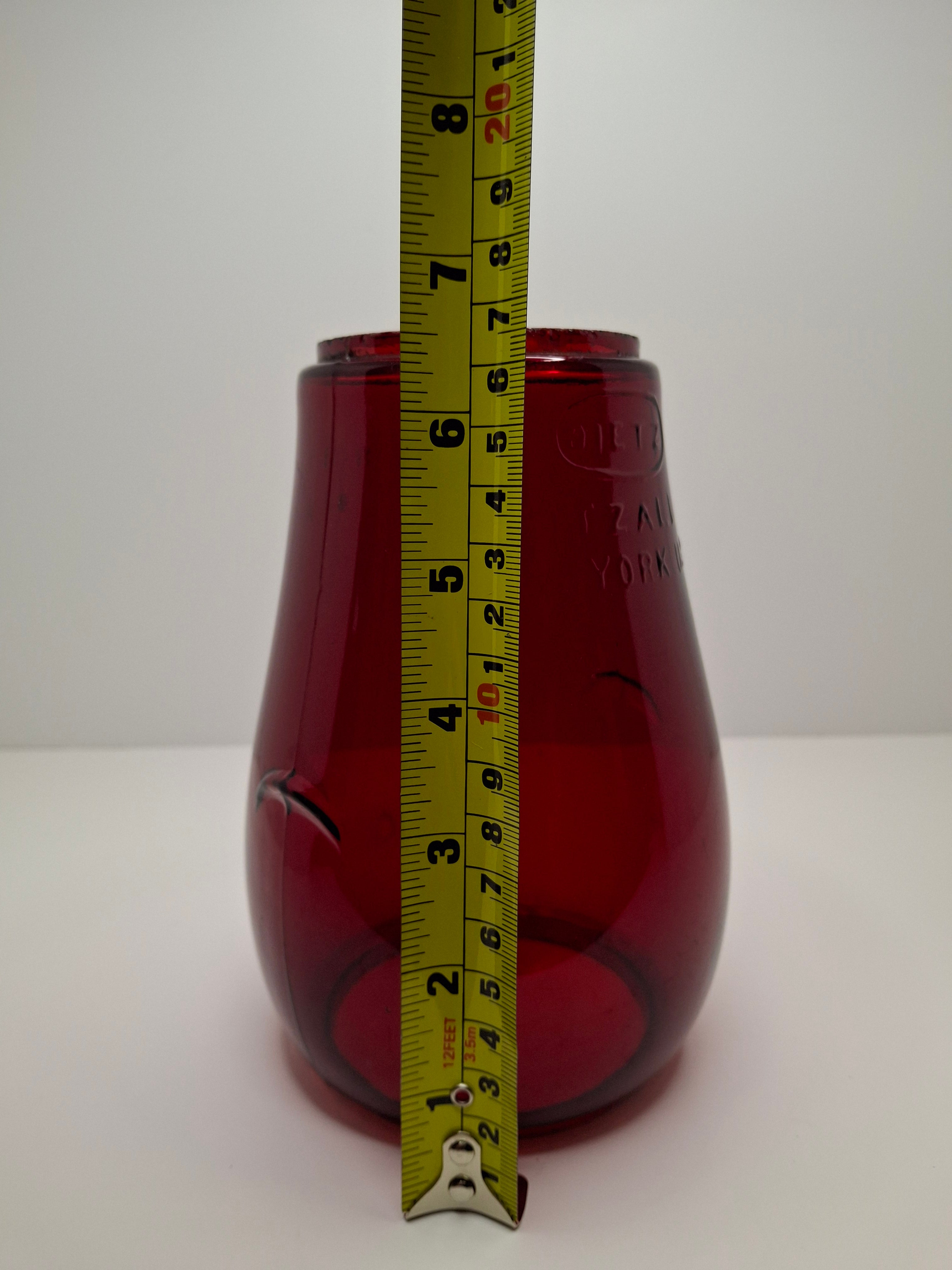 Antique Dietz Fitzall LOC-NOB Clear Lantern Globe Patented 3-10-14 New York USA