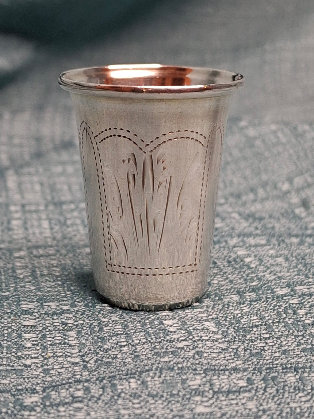 Lot of 3 Russian 84 Zolotnik Silver Kiddush Cups Israel Eseevich Zakhoder