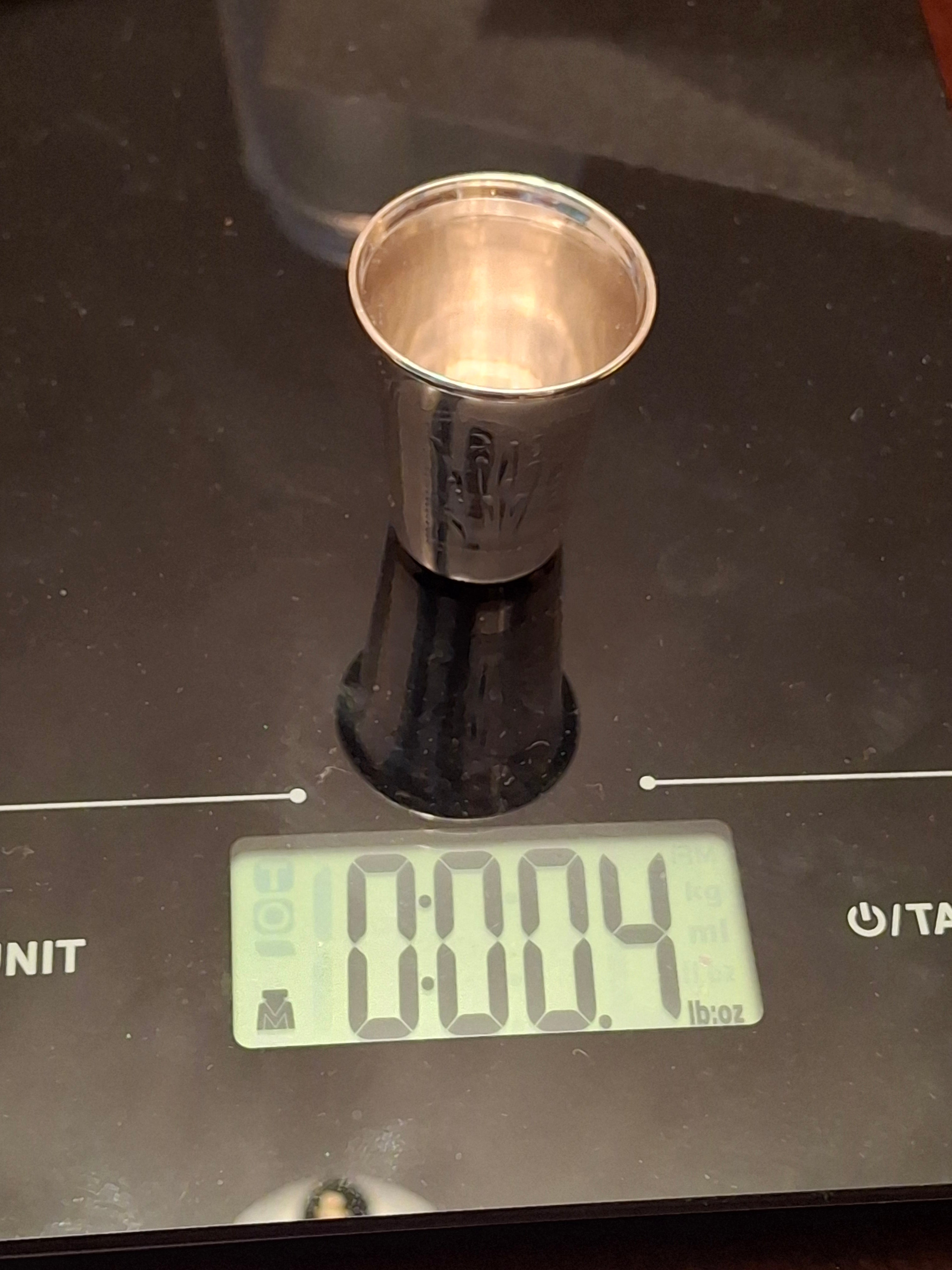 Lot of 3 Russian 84 Zolotnik Silver Kiddush Cups Israel Eseevich Zakhoder