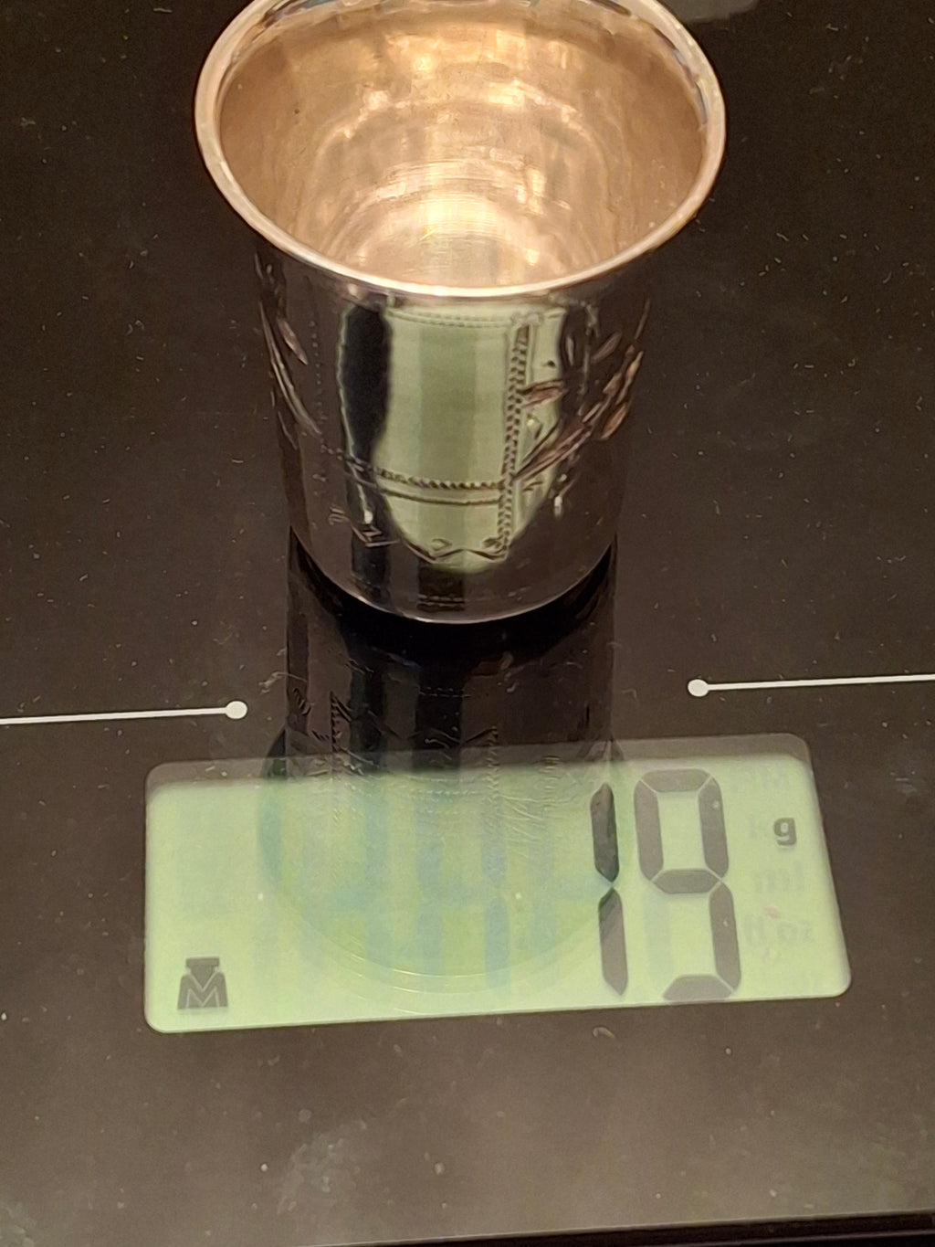 Russian Imperial 84 Zolotnik Silver Engraved Kiddush Cup, Moscow circa 1900