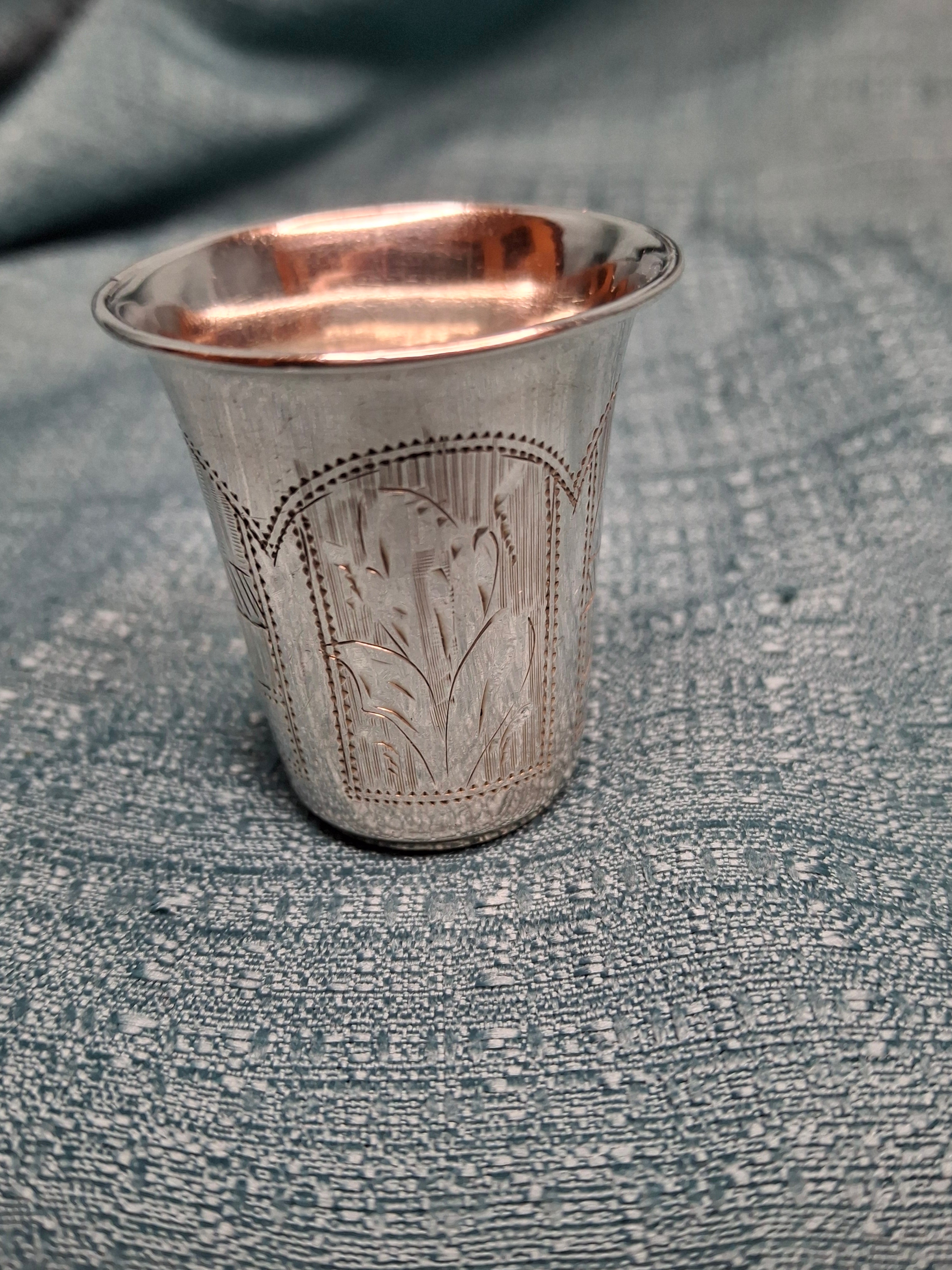 Imperial Russian 84 Silver Kiddush Cup Israel Eseevich Zakhoder (ИЕЗ) 1890–1900